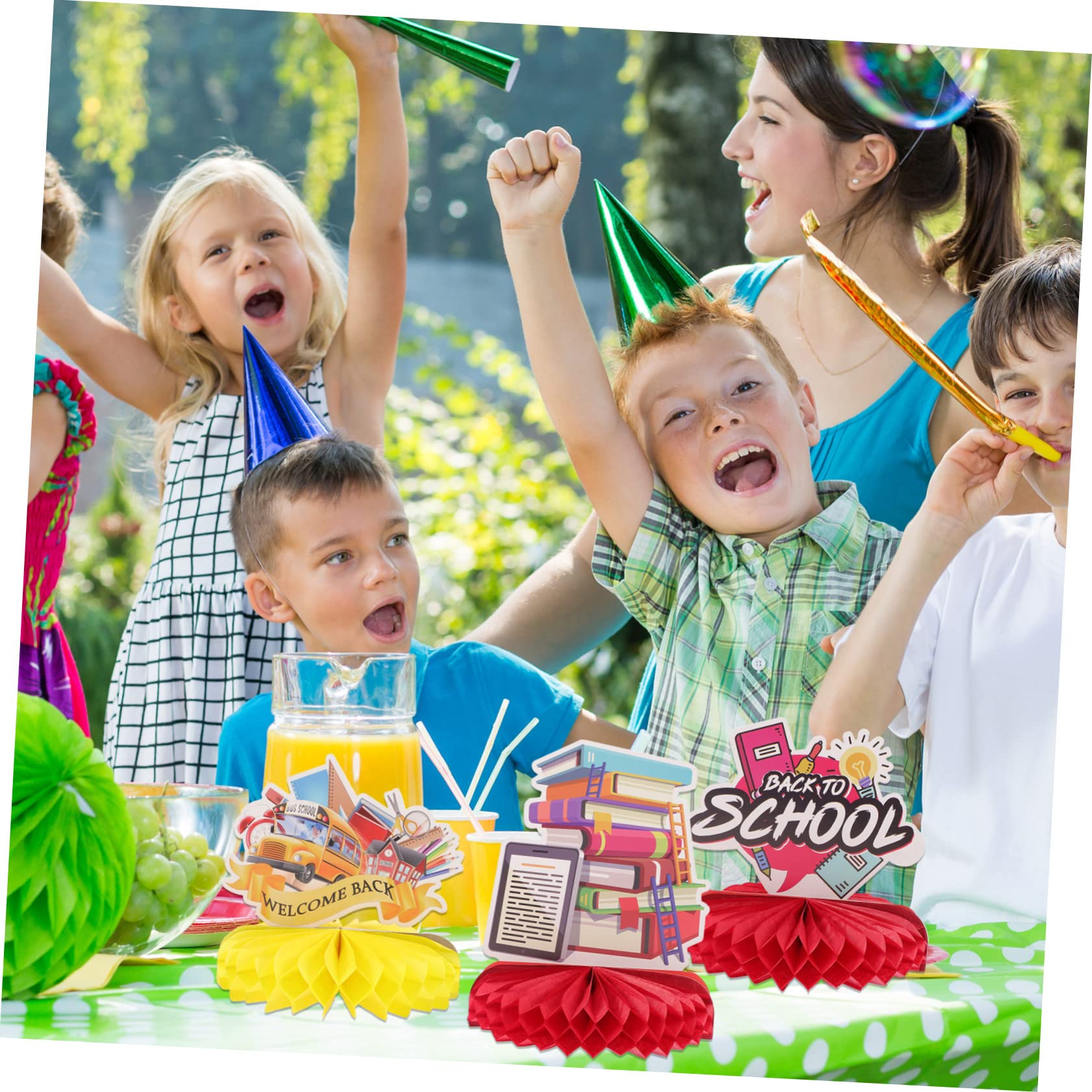 VICASKY 40stücke Teiliges Waben- Für Klassenzimmer Partys Bunte Tischdeko Für Schulanfang Feiern Willkommen Zurück Dekorationen Für Schule Und Events Hochwertige Mittelstücke Für