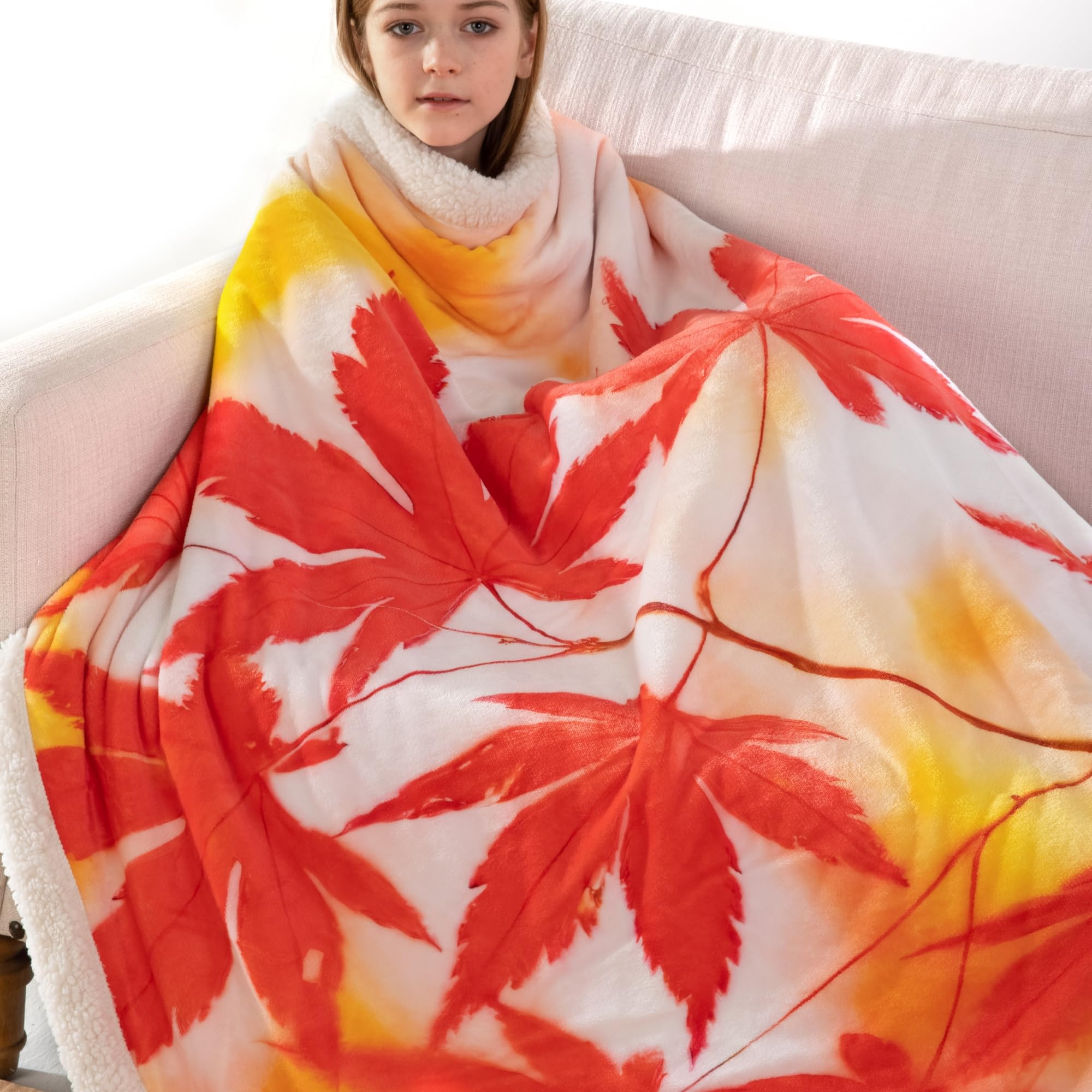Sherpa-Fleece-Decke Mit Eichhörnchen-Motiv – Wendbar, Weich, 100x125 Cm & Andere Größen