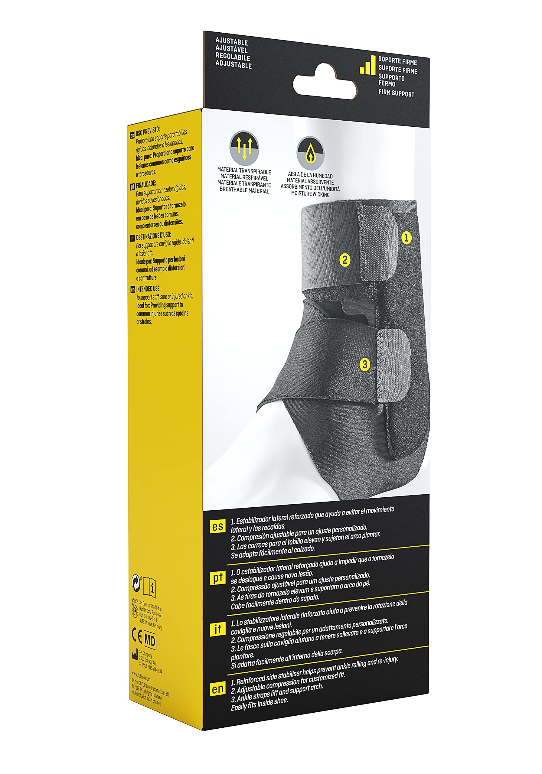 FUTURO Stabilizzatore per Caviglia - Aiuta a Stabilizzare e Supportare Caviglie Deboli, Dolenti o Lesionate, Regolabile