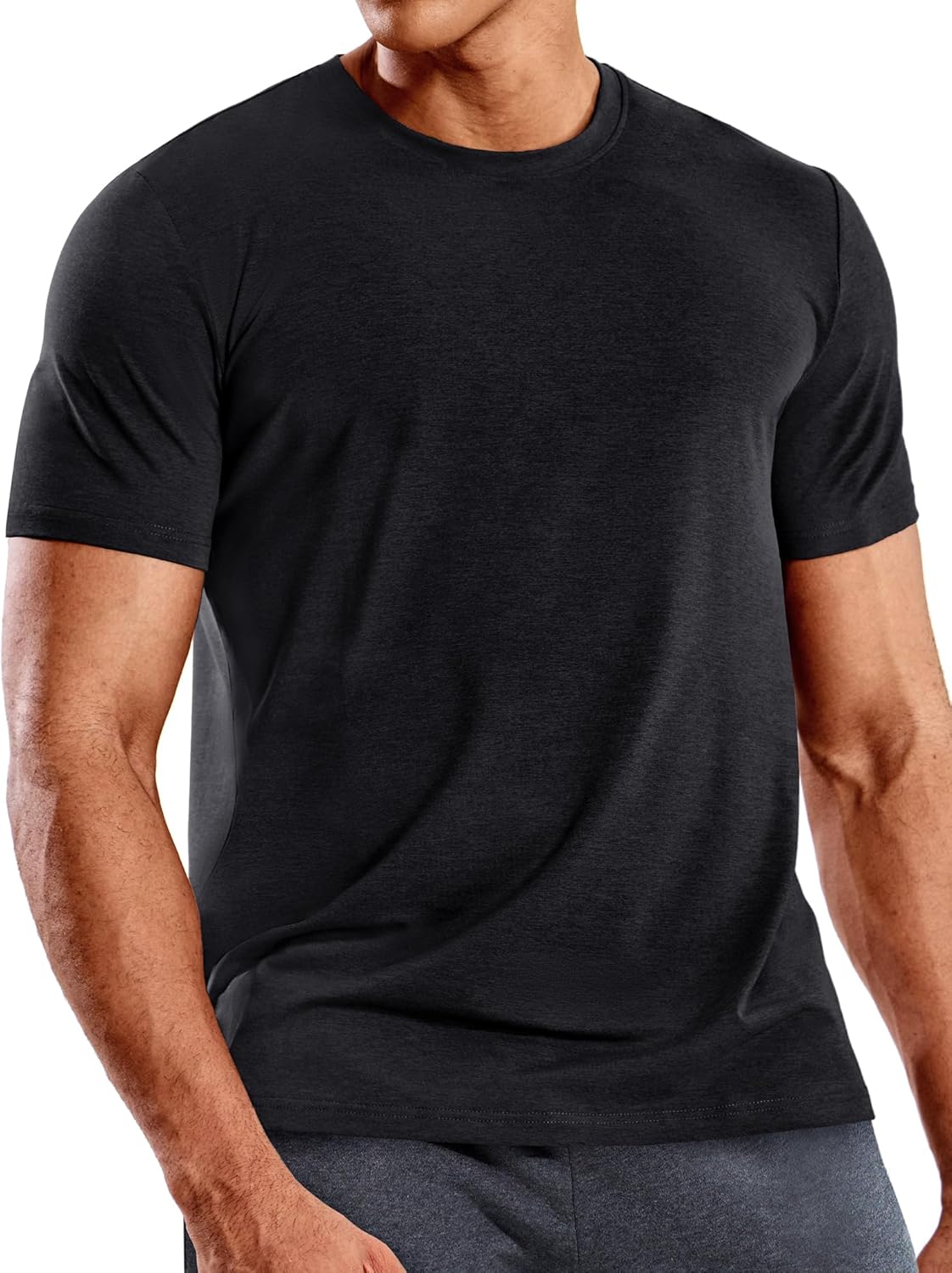 MIER Men's T Shirts Short Sleeve Dry Fit Soft Athletic Tshirt Moisture Wicking Active Casual Running Tee Tops, Crew Neck