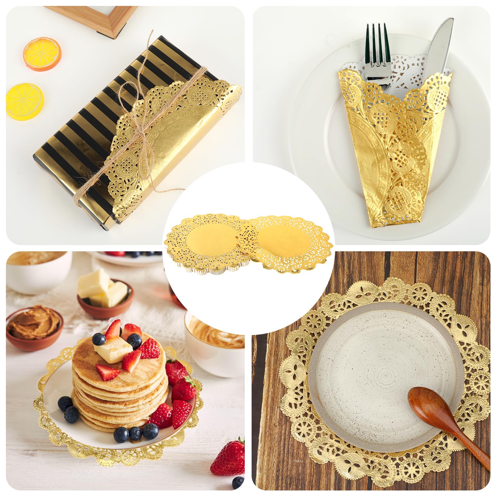 300 Stück Tortenspitzen Papier Rund - Weiße Spitzendeckchen Für Kuchen & Desserts