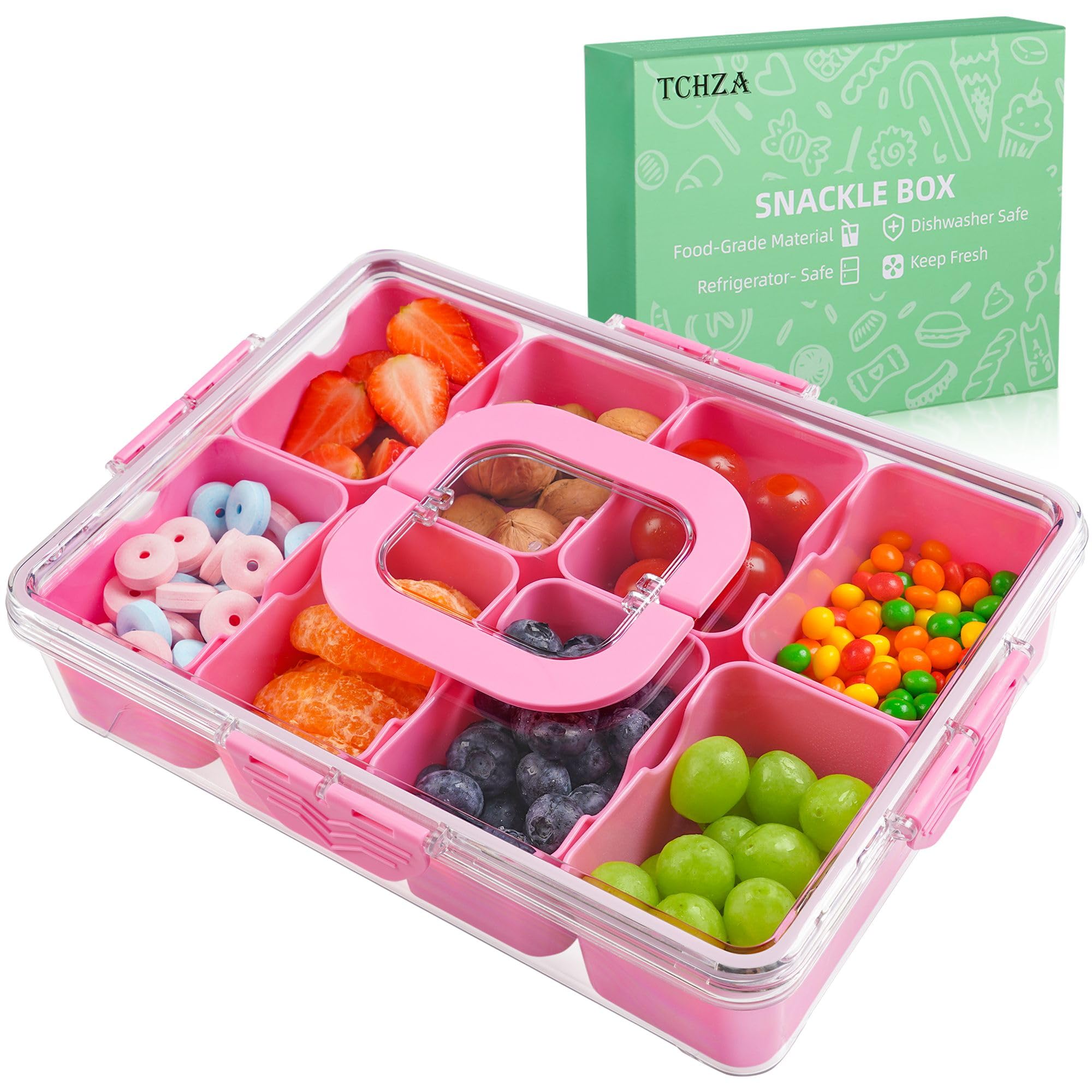 Amazon.com | Snackle Box Container, Dishwasher Safety - Divided