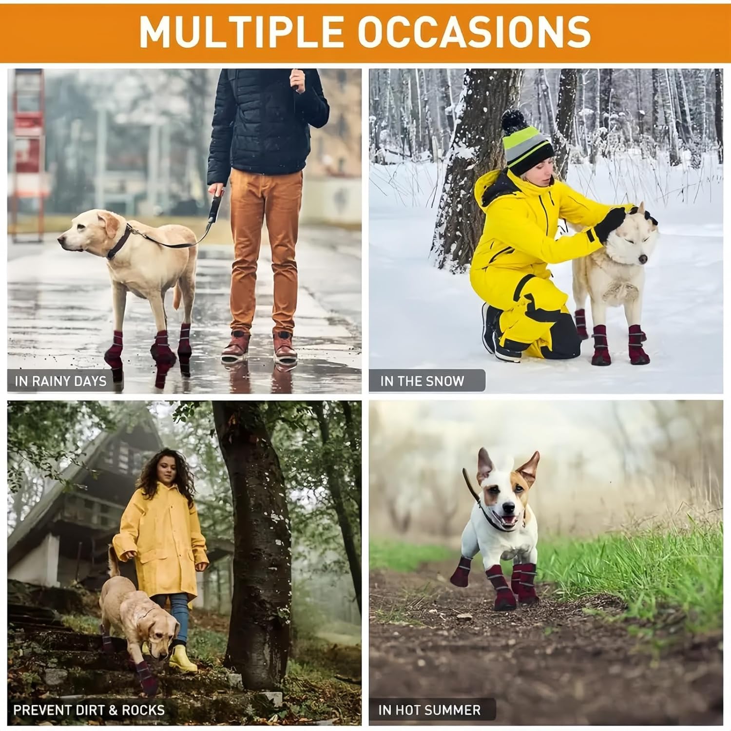 S-Size Dog Boots Paw Protector,Anti Slip Dog Socks Paws Stop Licking,D-og Leg Wound Cover,Waterproof Adjustable Do-g Leg Wound Protector,P-aw Protection,Do-g Sock for Injured P-aw,Small D-og Shoes 7 81yqZF7KRyL. AC SL1500