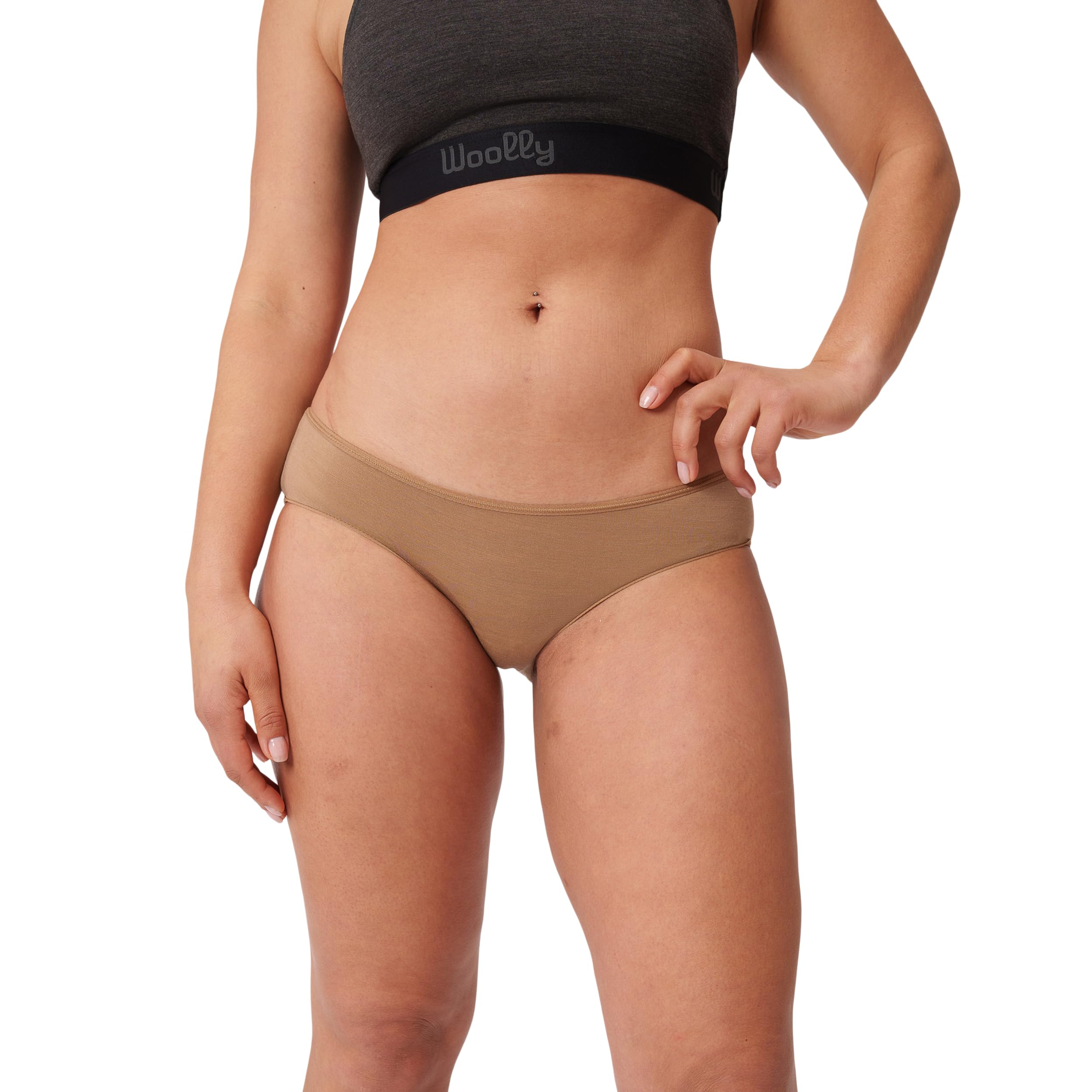 Women's Merino Hipster Brief By Woolly | RWS Certified | Soft, Breathable, Seattle Designed, Tannin, XXL