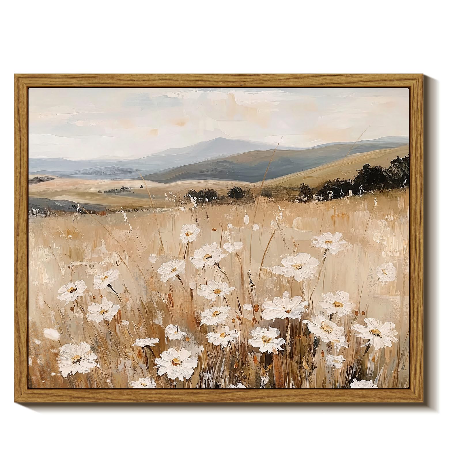 InSimSea Framed Wall Art for Living Room Retro Flower Canvas Art Wall Decor Bedroom Artwork Farmhouse Oil Paintings Pictures Prints Rustic Gallery Boho Vintage Floral Botanical Office 8x10In — image 1