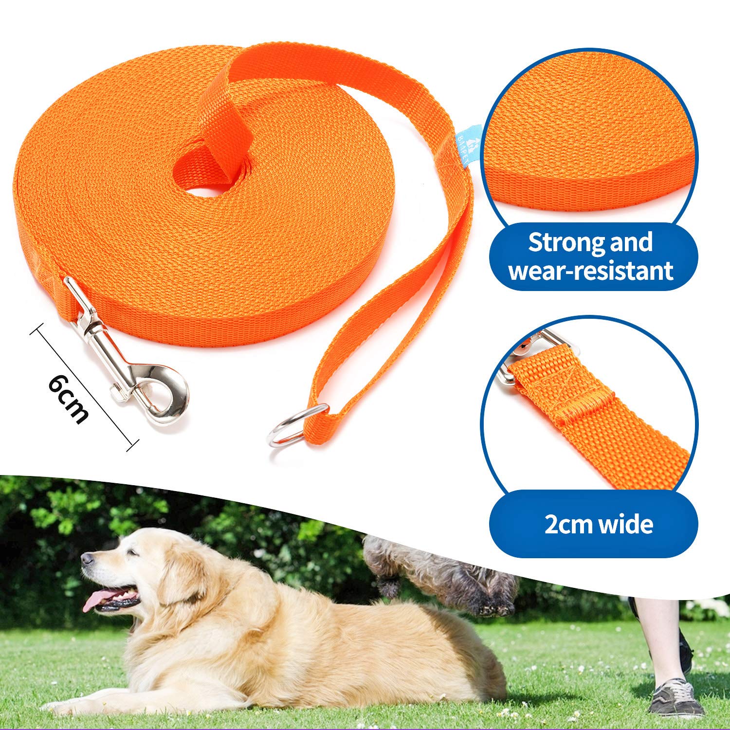 Training Leash 100 Ft Dog Lead Dog Clicker For Training BAAPET 15