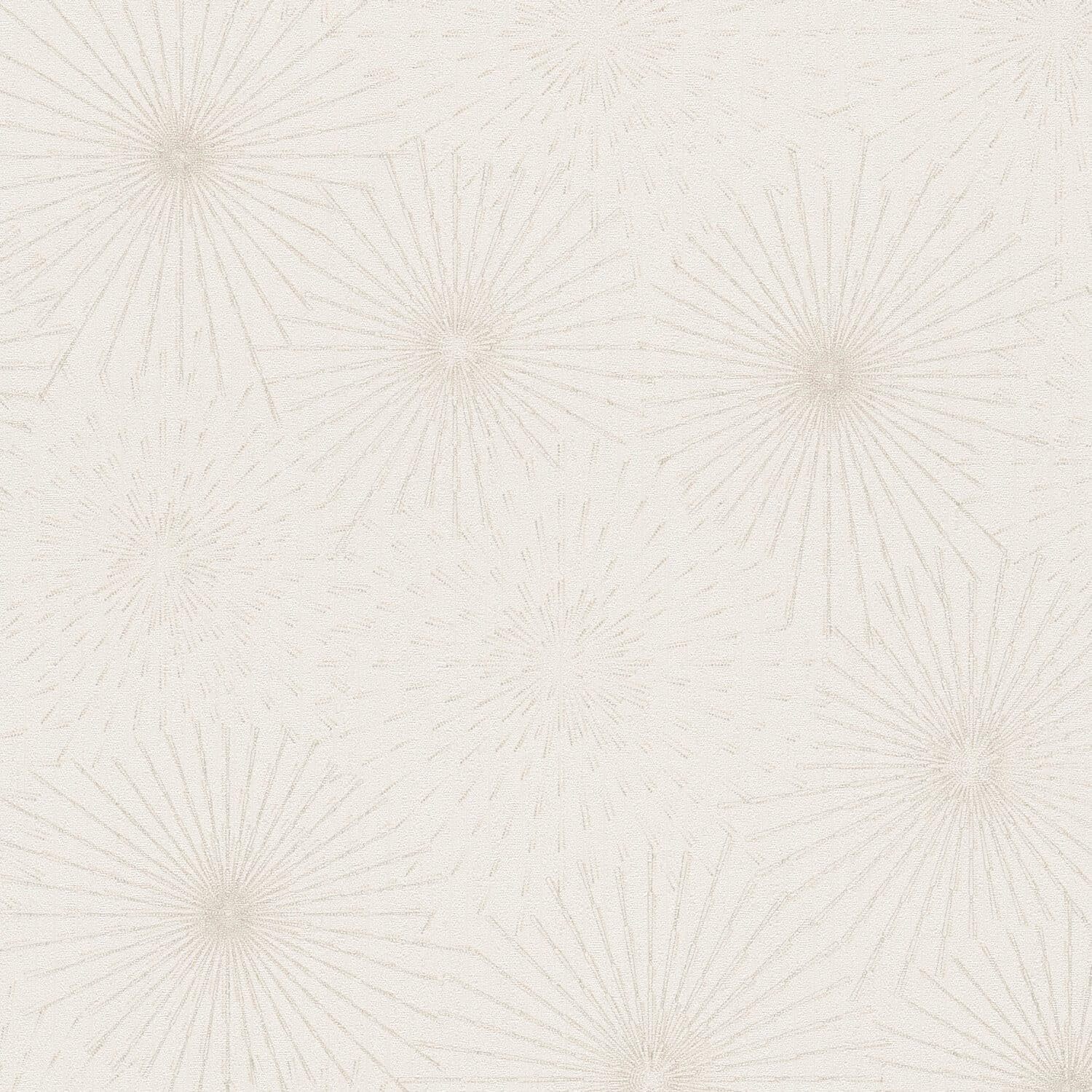Papier peint abstrait haut de gamme blanc or Profhome intissé 5,33 m2