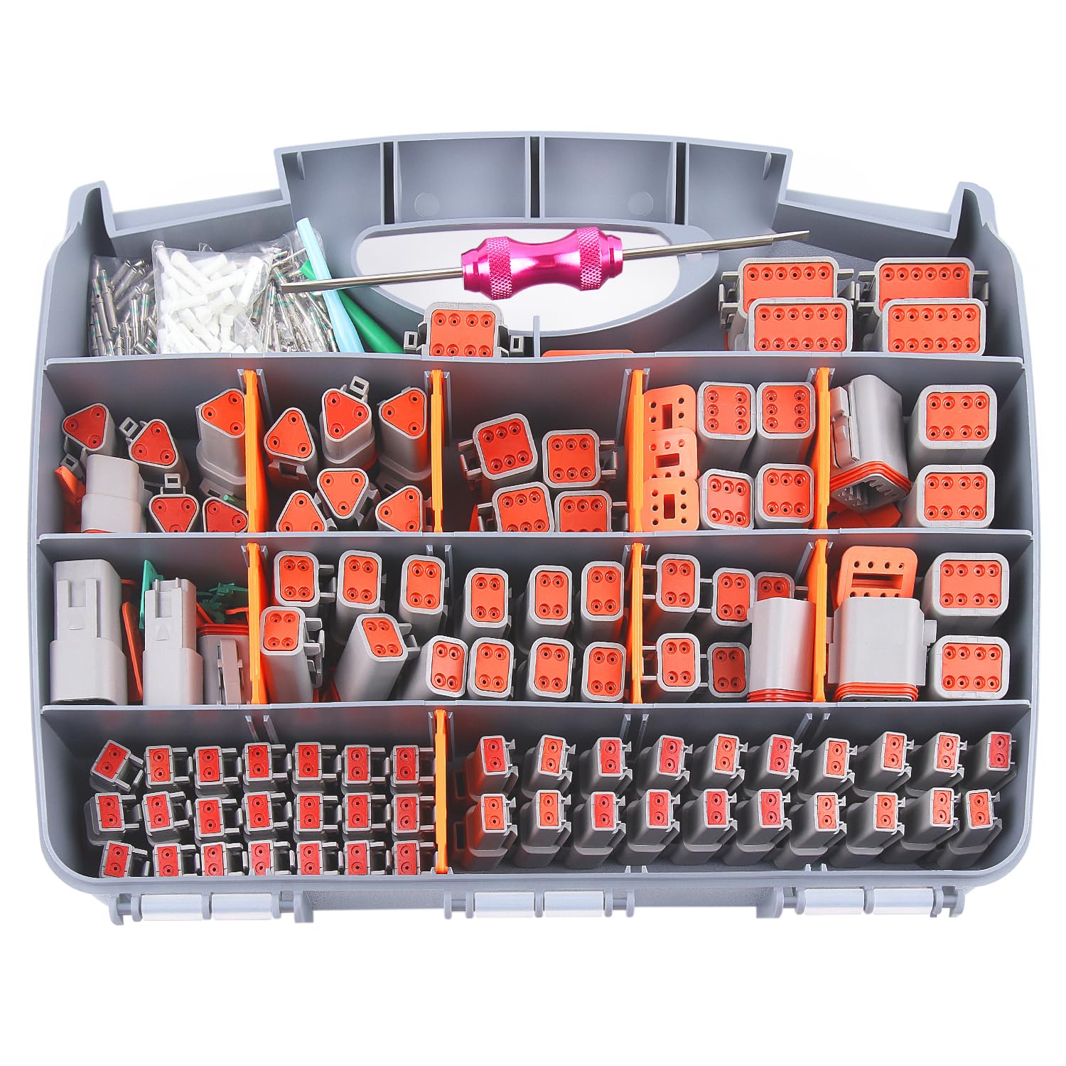 knoweasy 540PCS Deutsch DT Connectors Kit- Automotive Electrical Connector,2/3/4/6/8/12 Pin DT Connectors with Removal Tool for Construction, Truck, Marine