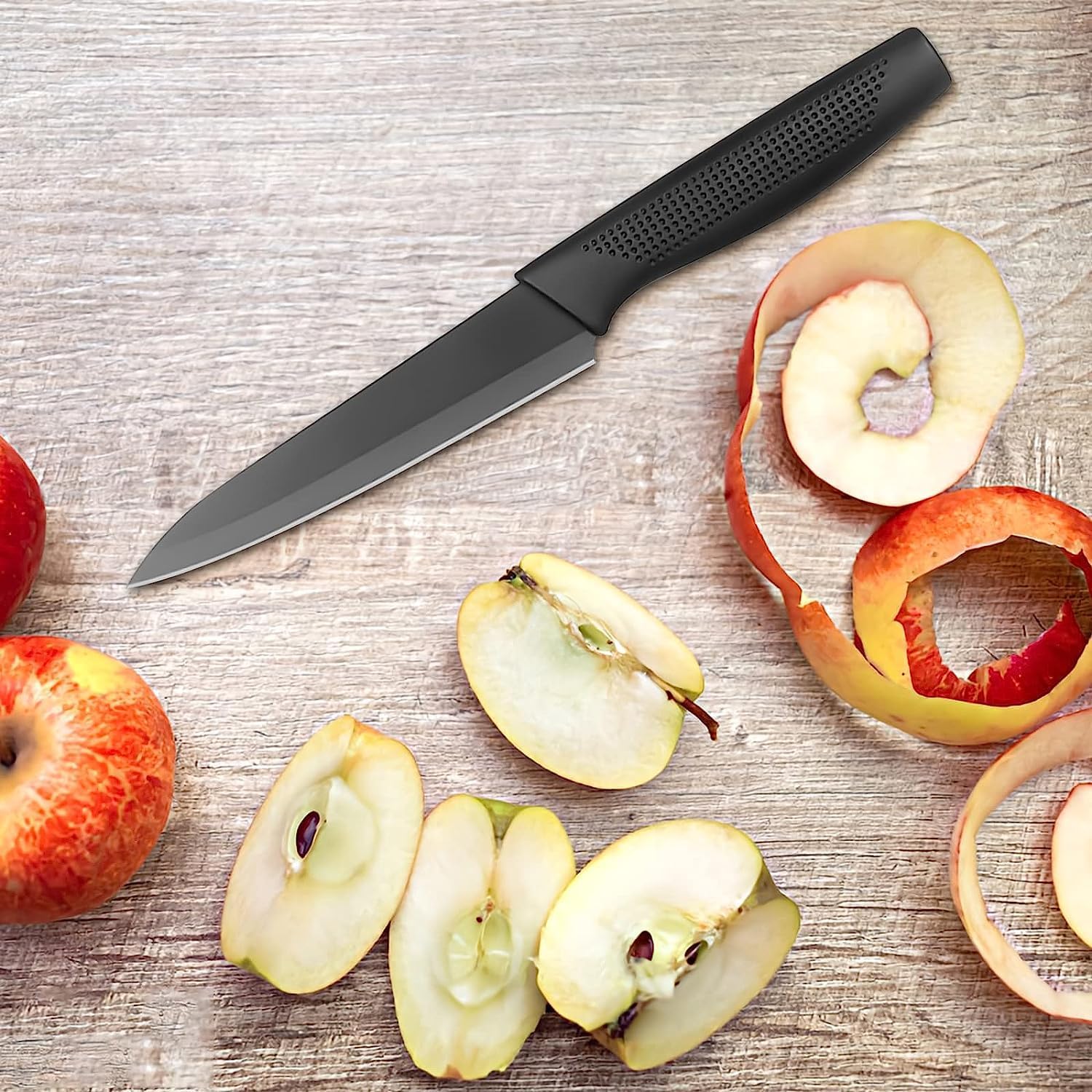 Amillee Professional Black Chef Knife Ultra Sharp Blade with Non-Slip Ergonomic Handle, Multipurpose Kitchen Knife for Cutting, Chopping, Slicing Vegetables, Fruits, Meat & Daily Cooking Use 3