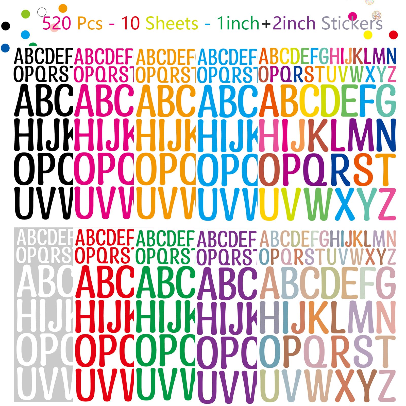 Scrapbook Letters Sodknow 15 Sheets Blue Letter Stickers 1 Inch, Blue ...