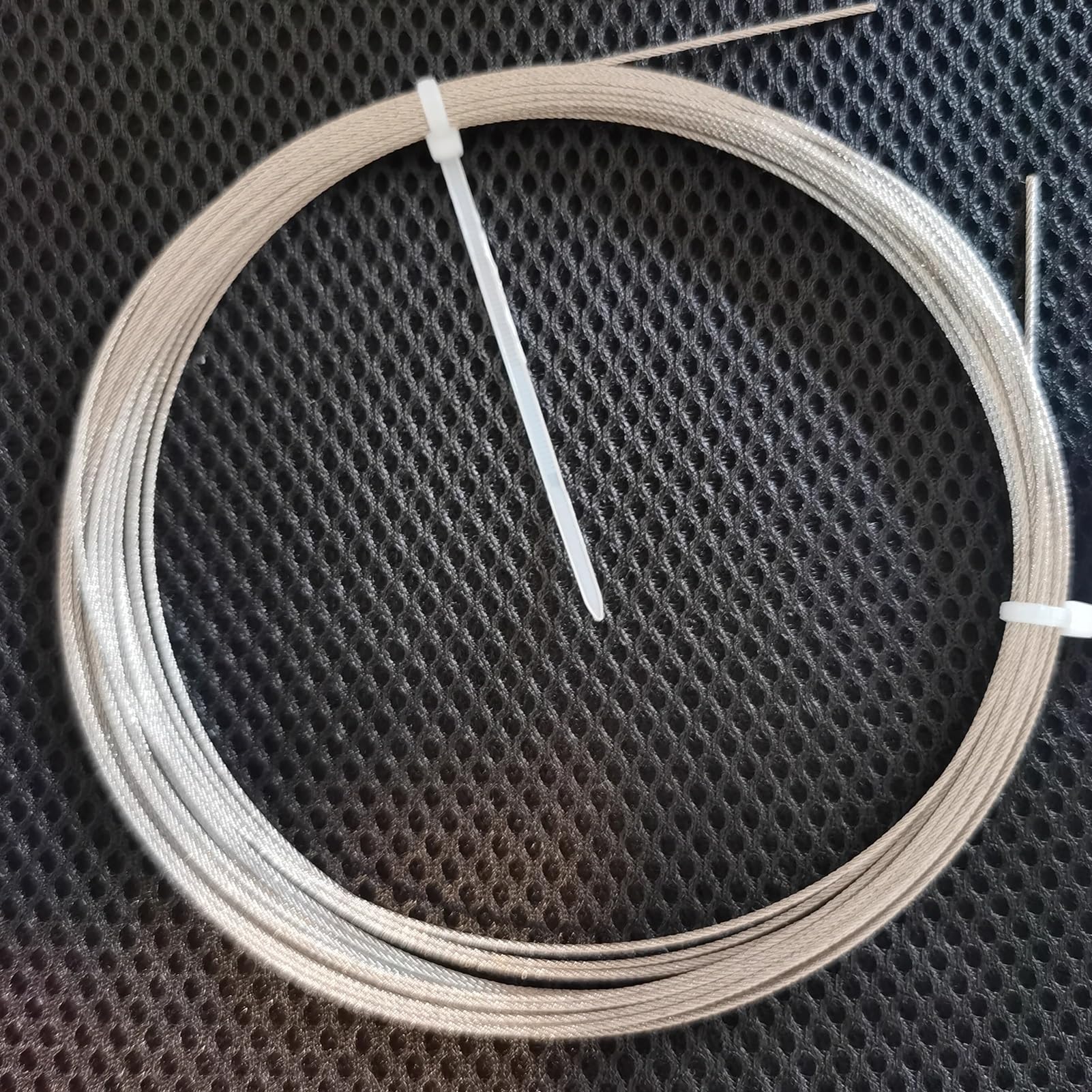 Cuerda de Alambre Cable de Acero Recubierto de Plástico de 1,5mm, 7x7 Cuerda de Cortina Cuerda Decorativa del Centro Comercial(10m)