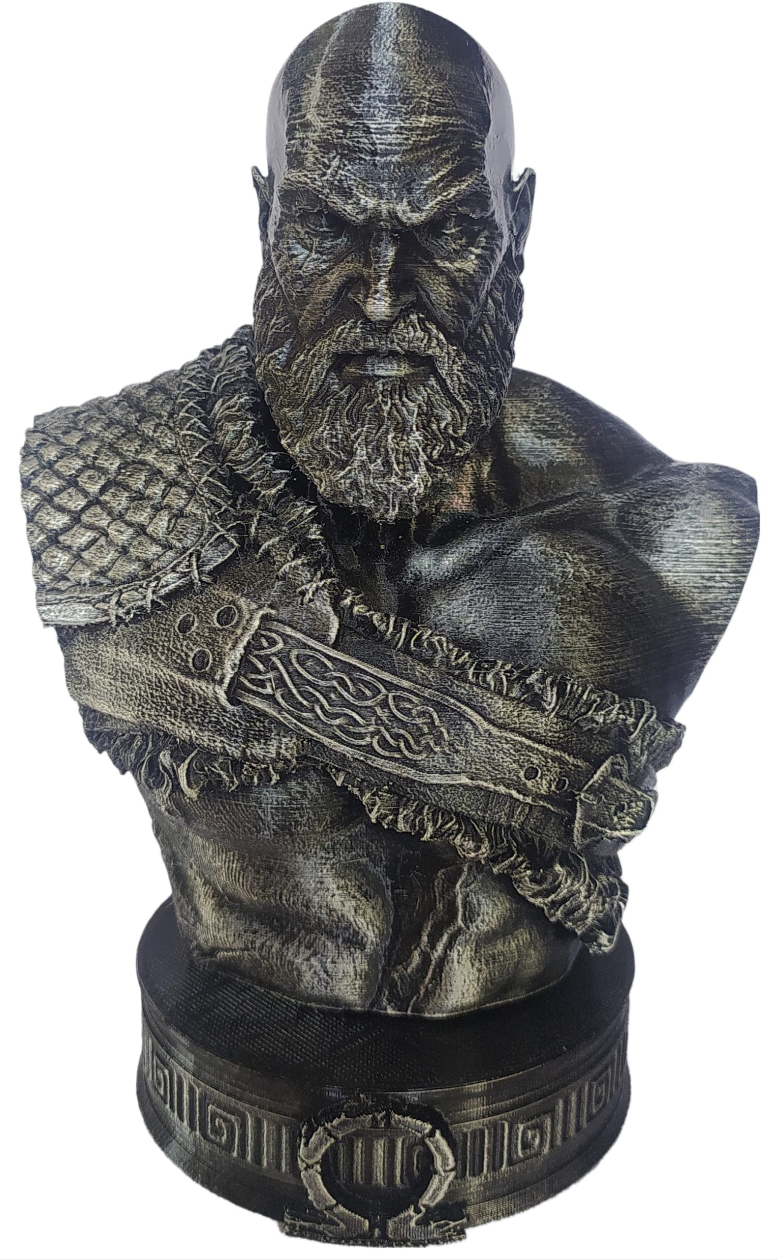 Video Game Character Kratos Bust: Older Kratos Figurine for Decoration. Kratos Collectible Showpiece. Kratos Action Figure Toy. 3D Printed.
