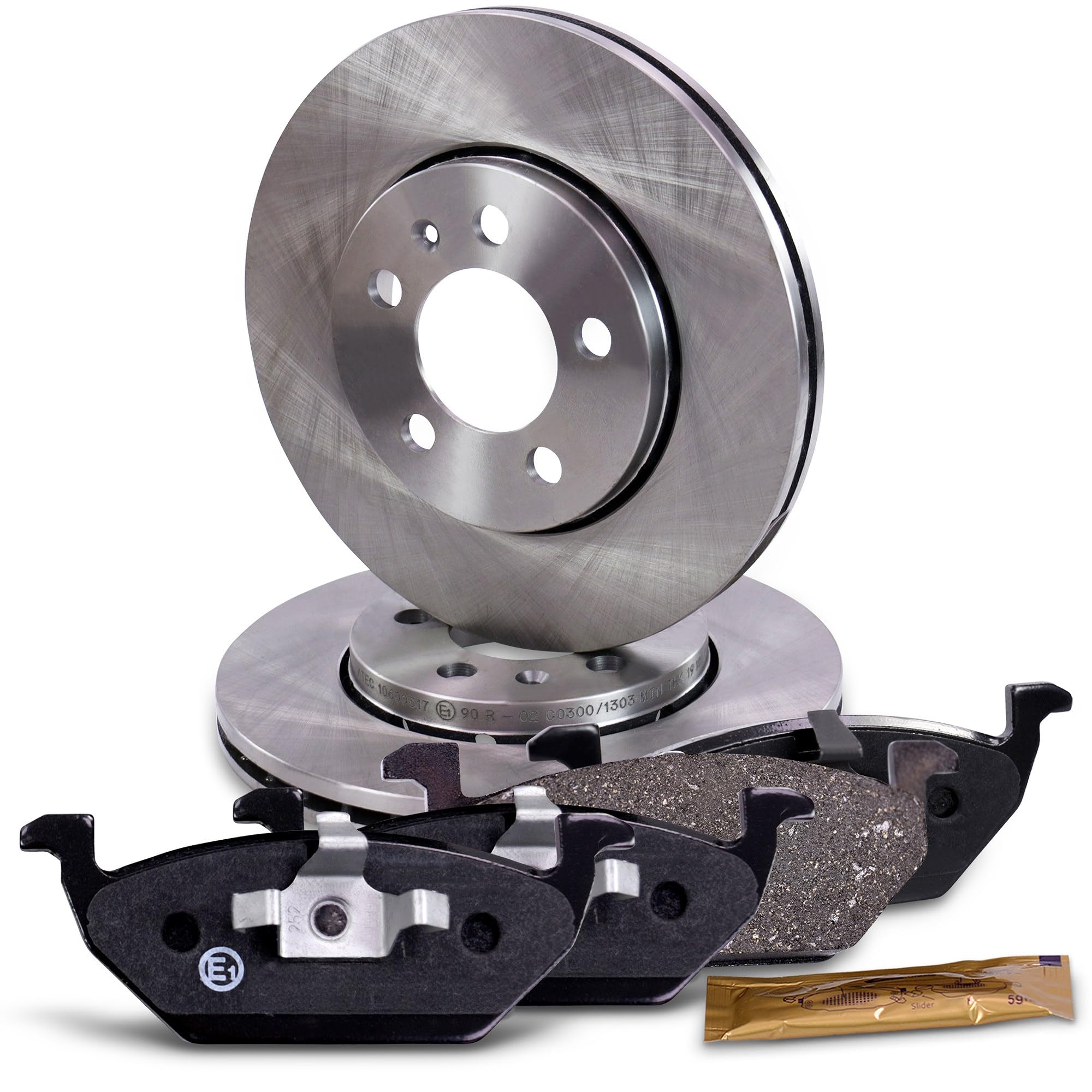 Atec 10600403 Discos de Freno Ventilado Ø256MM y Pastillas de Freno, Delantero