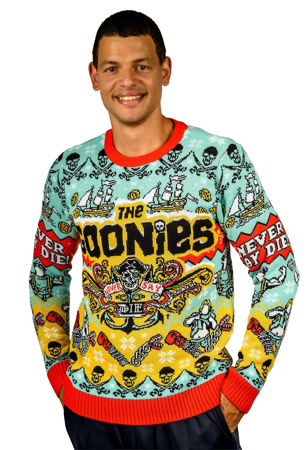 AAA Merchandise The Goonies: Christmas Jumper (UK, Alpha, XL, Regular, Regular) Blue