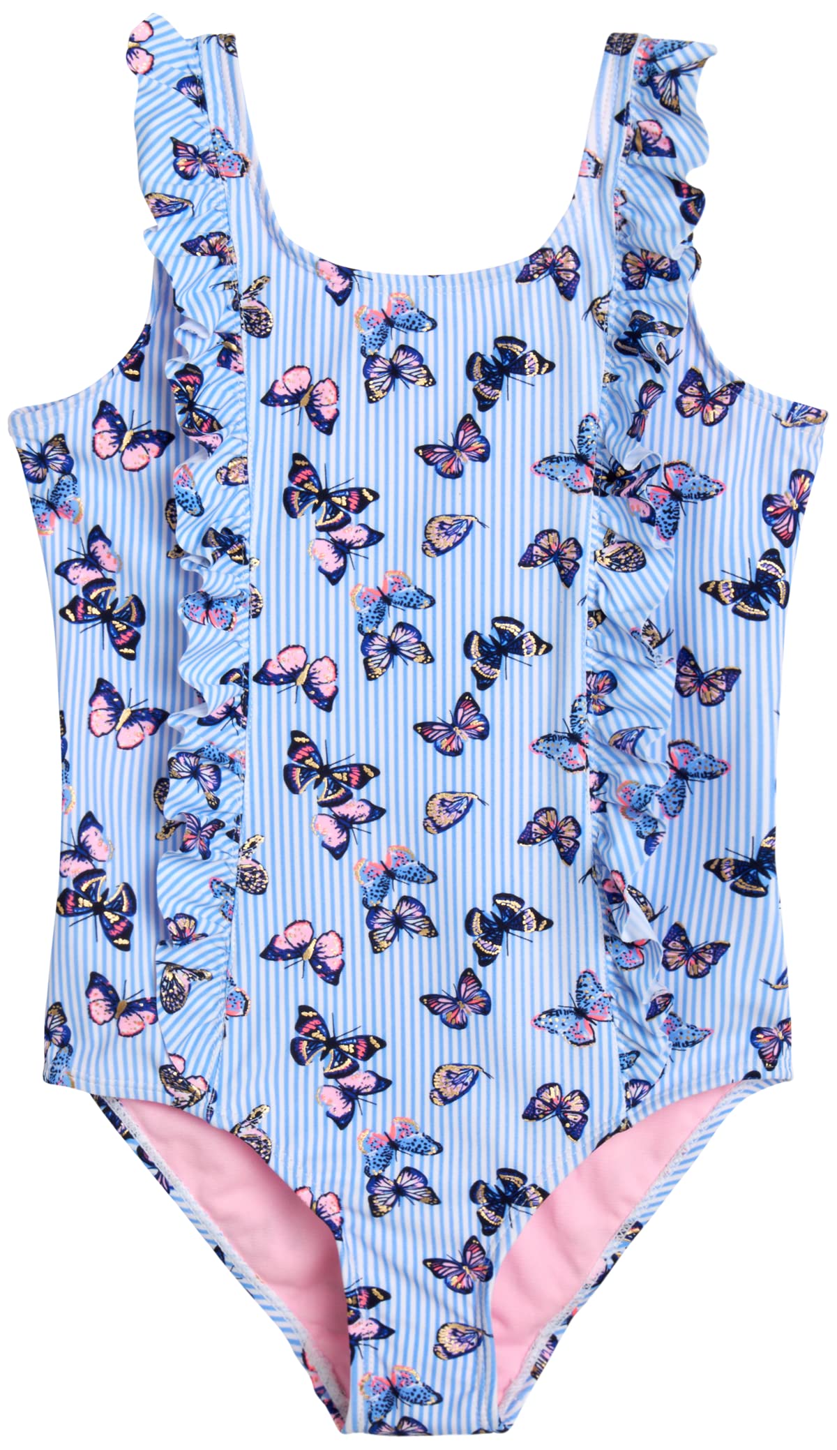 KENSIE GIRL Bathing Suit - UPF 50+ Quick Dry One-Piece Swimsuit Set (Little Girl/Big Girl)