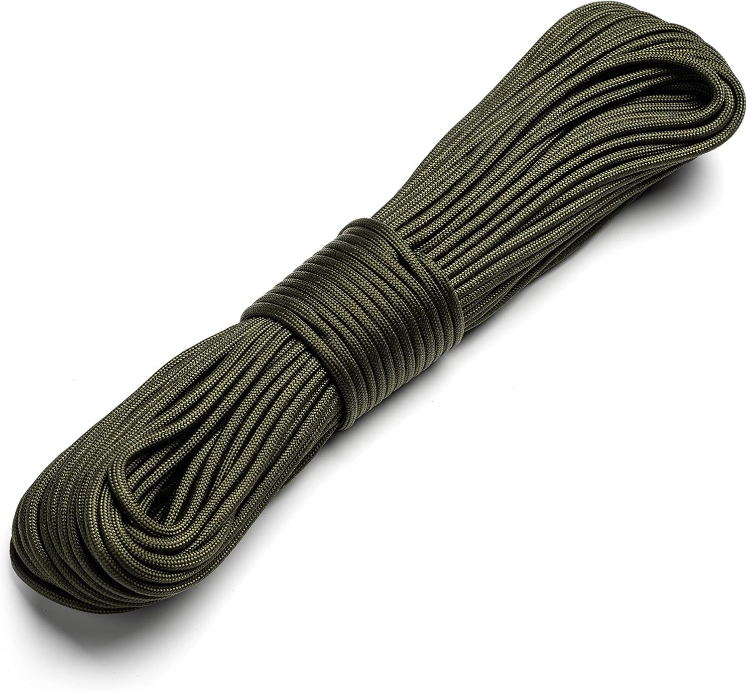 Texas Bushcraft Firecraft Cord – Utility Paracord Survival Rope, Parachute Cord for Survival Gear – 3 Extra Strands for Emergency Preparedness Fishing, Sewing and Tinder (Army Green, 25 ft)