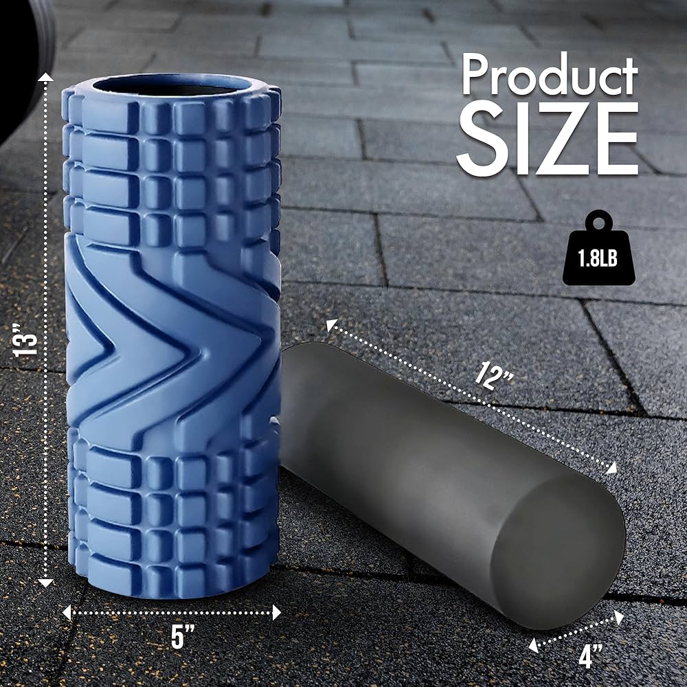 ★andar★ Relax Foam Roller II XL Foam Yoga Roller - 25x6 Blue Black | Yoga Accessories – Sol