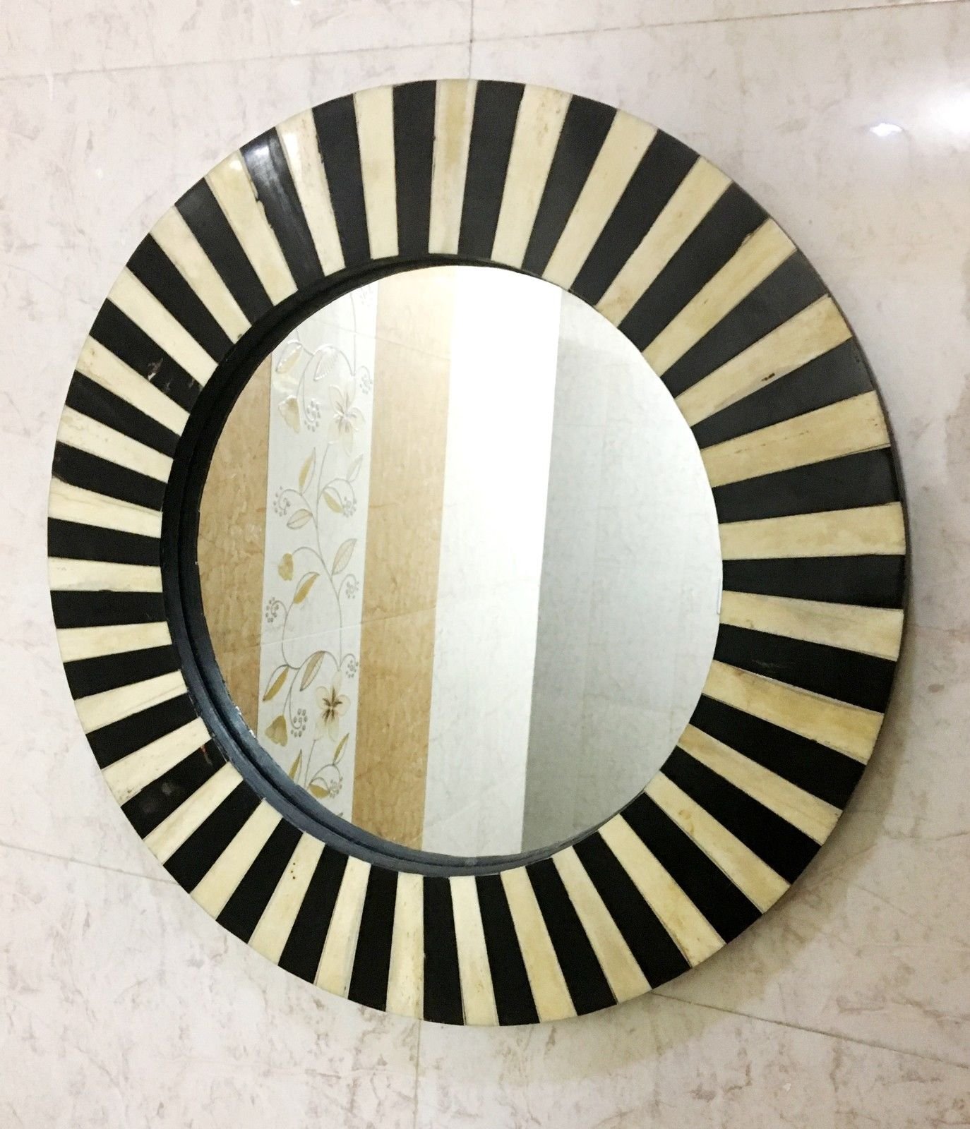 Marine Nautical Store Mirror Wall Hanging Bedroom Horn/Bone Frame Accessories Decorative Decor
