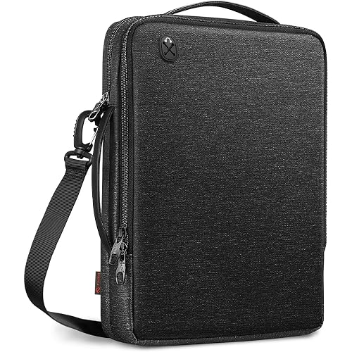 FINPAC Laptop Shoulder Bag for MacBook Neo A18 Pro, 13.6-inch MacBook Air 2026-2022 M5/M4/M3/M2/M1, MacBook Carrying Case 13.3" 13.6" 14.2", 13.5" Surface Laptop, HP, Dell, Acer Chromebook, Black