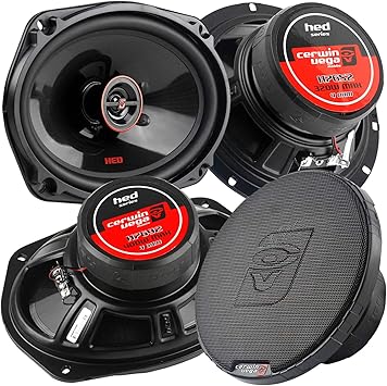 Cerwin Vega 6.5 and 6x9 2-Way Coaxial Speaker Combo 4 Ohm HED Series H7652 H7692