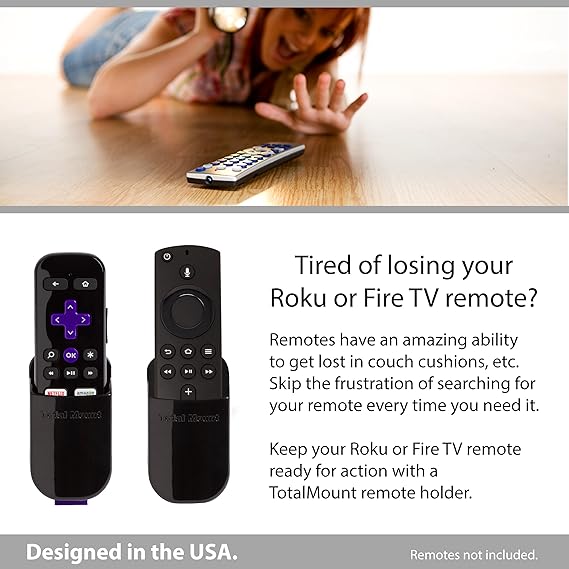 TotalMount Remote Holder for Roku and Fire TV Remotes