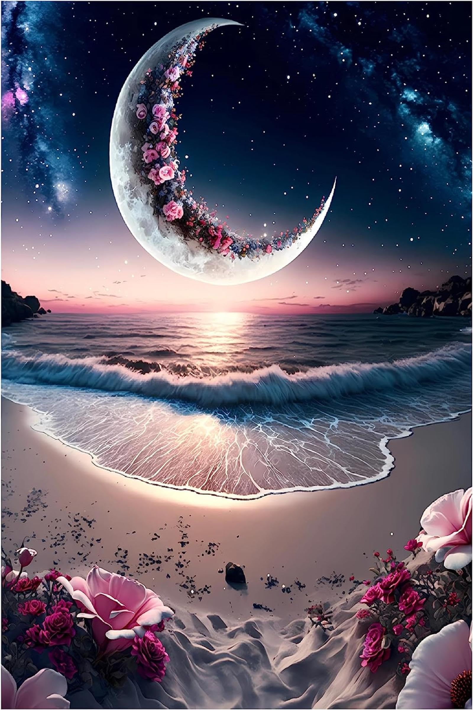 Moonlight Rose, Family Games Team Building Game Puzzle, Wooden 1500 Piece Puzzle