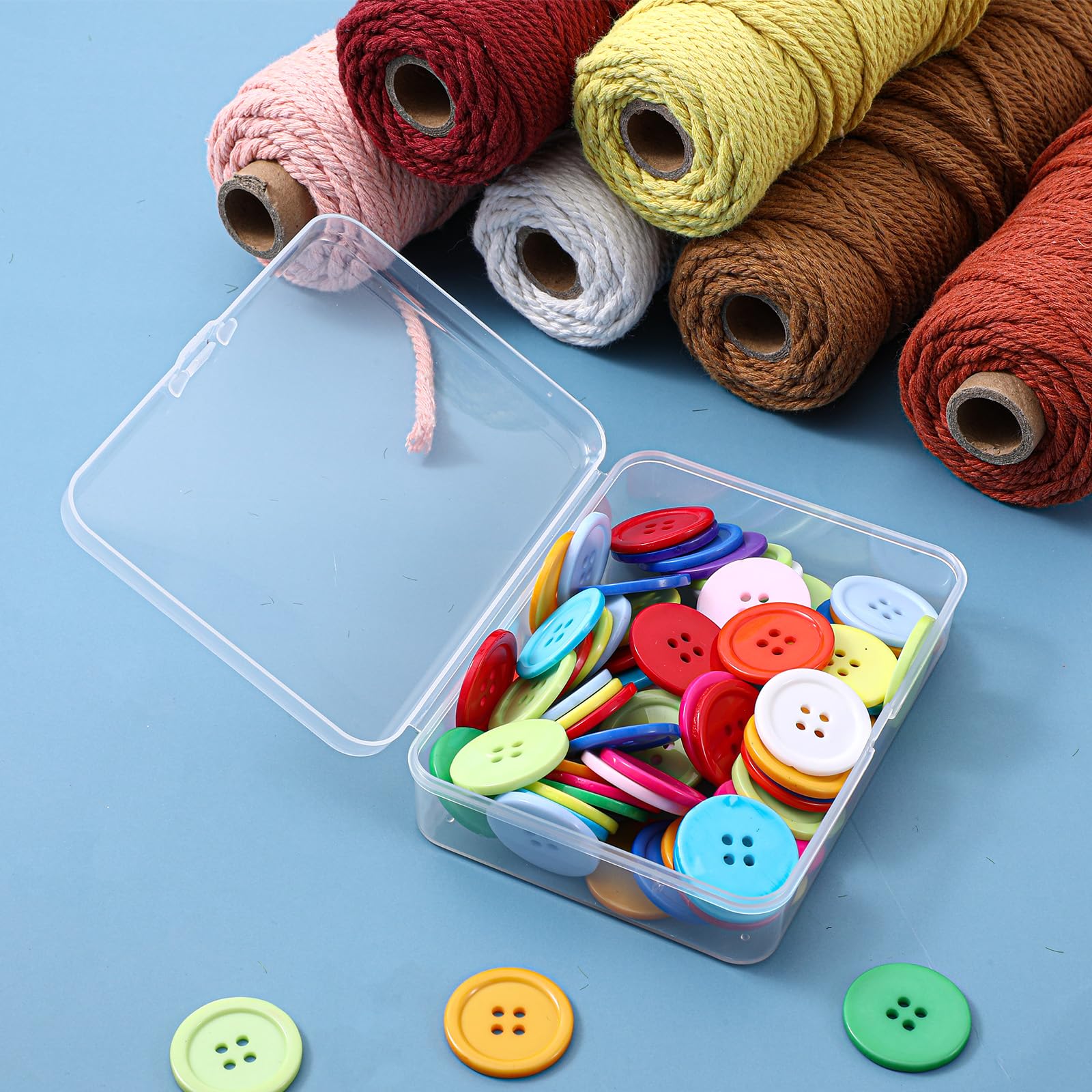 Tyqour Plastikowe pojemniki do przechowywania z pokrywkami, pojemniki do przechowywania koralików, przezroczyste plastikowe pudełko na małe przedmioty, biżuterię, rękodzieło, 10 x 8 x 3 cm