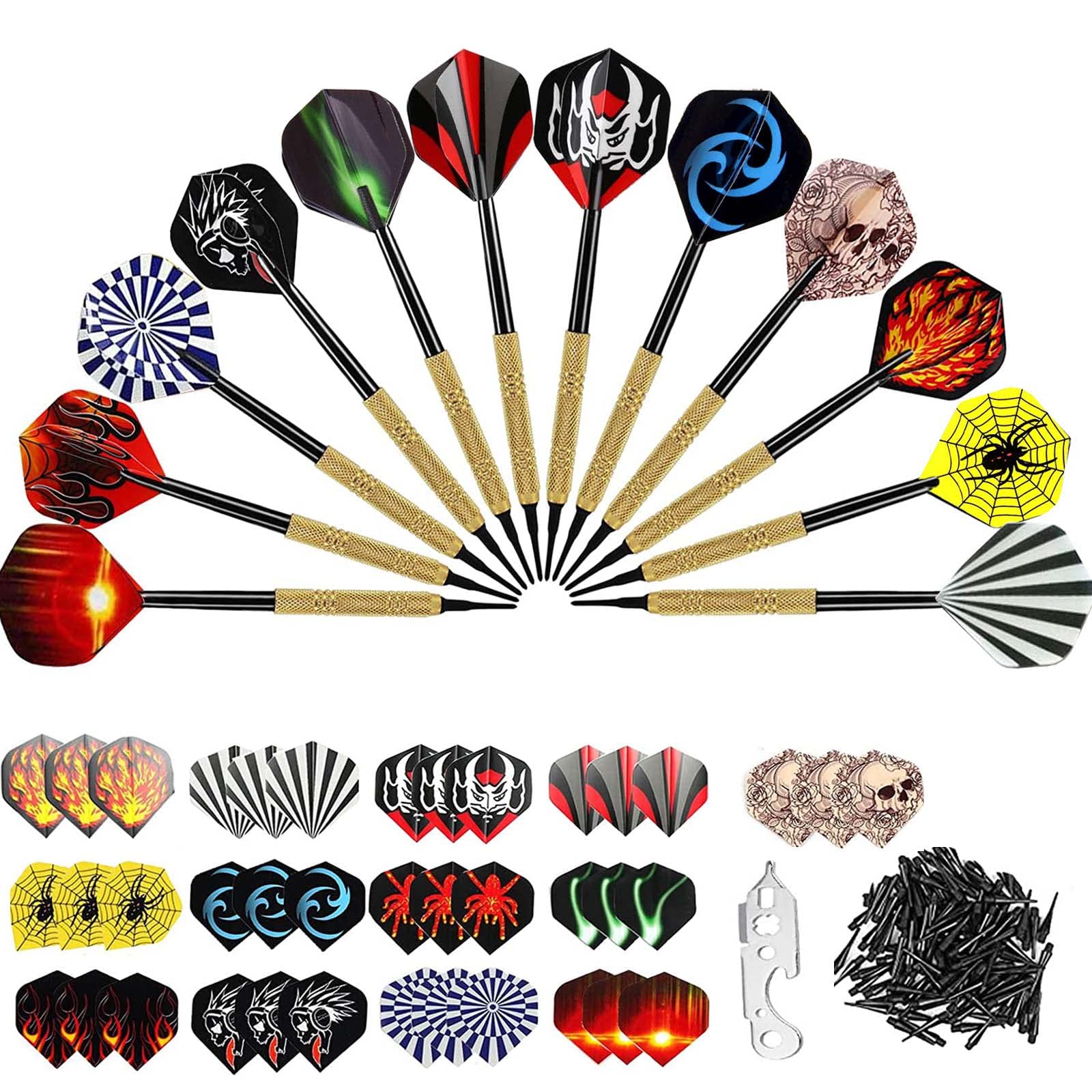 200 Pointes De Fléchettes Souples Filetées – Nylon, Compatibles 2BA, Pour Débutants Et Amateurs