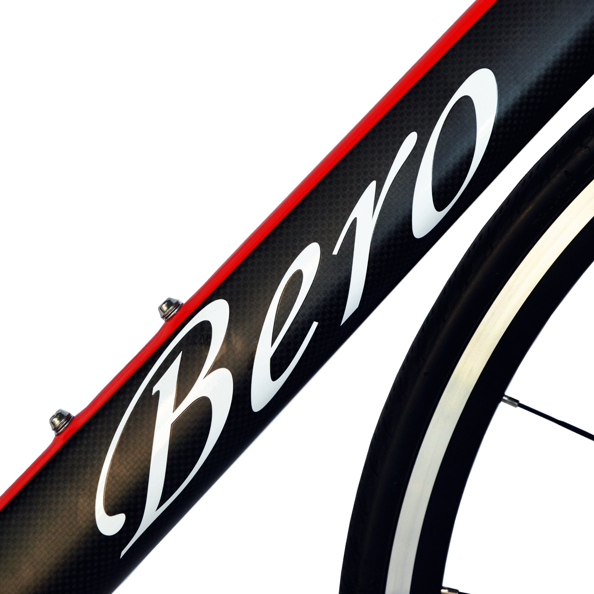 2016 700C Strada Shimano 105 Biciclette con Un Telaio 11S 5800 Bici da Corsa T800-M40 Fibra di Carbonio Aero 18.3Lbs Ultralight Cb013A-2 (Mato Nero e Rosso, 500Mm)