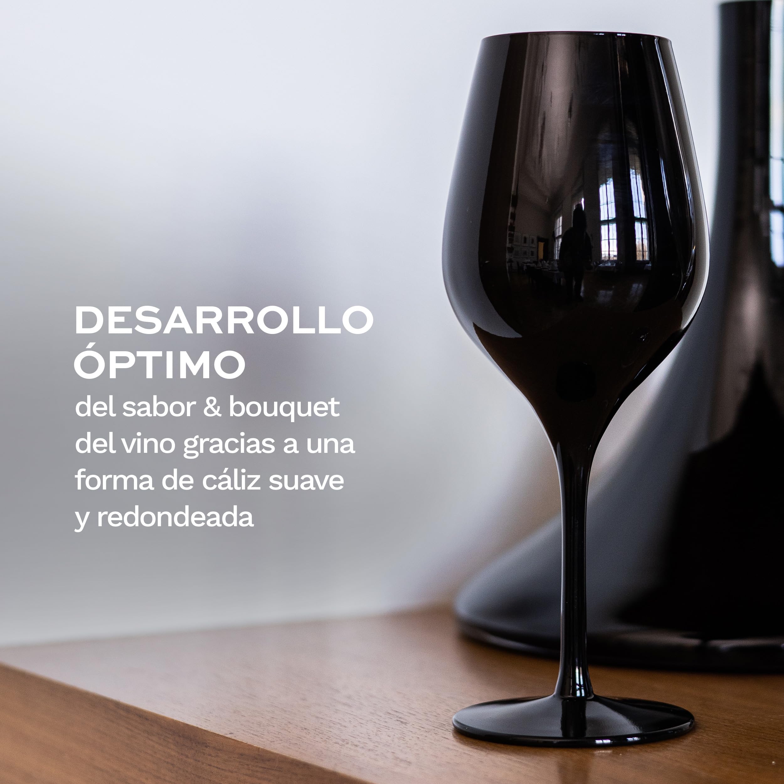 Stölzle Lausitz Copas Blind Tasting Negras Exquisite Set de 6, 350 ml – Copas de Cristal Elegantes para Vinos Blancos y Tintos – Resistentes al Lavavajillas y a los Golpes