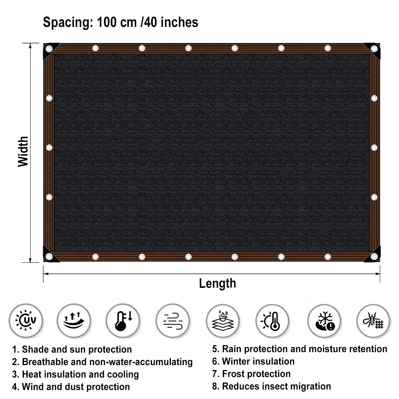 5x8m Couverture Filet De Feuille pour Piscine,Filet De Bassin À Mailles Fines,Bache Bassin Filet Piscine Anti Feuilles pour Extérieur-Piscines Hors-Sol Et Enterrées(4x8m(13x26ft))