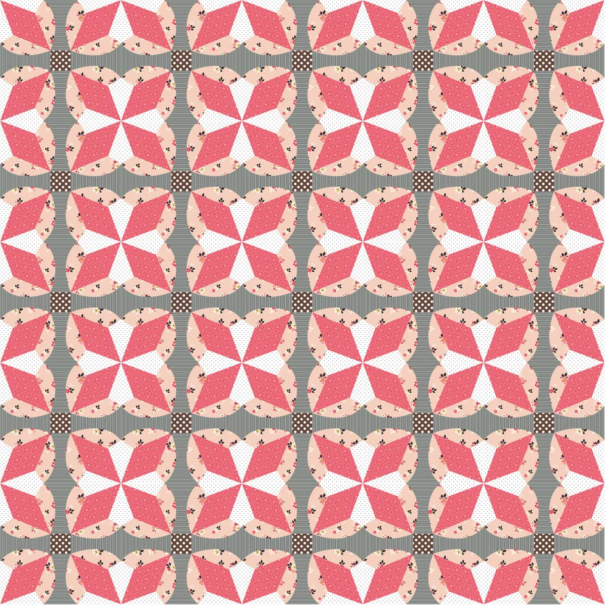 Sue Daley Classics Acrylic Quilt Template Set - Four Buds (6 Pieces)