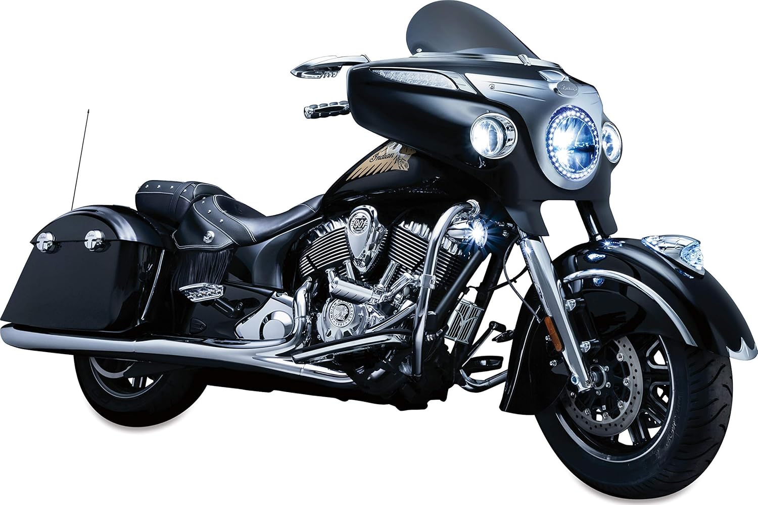 Kuryakyn 5640 Motorcycle Engine Accent Accessory: Oil Cooler Cover for 2014-19 Indian Motorcycles, Chrome