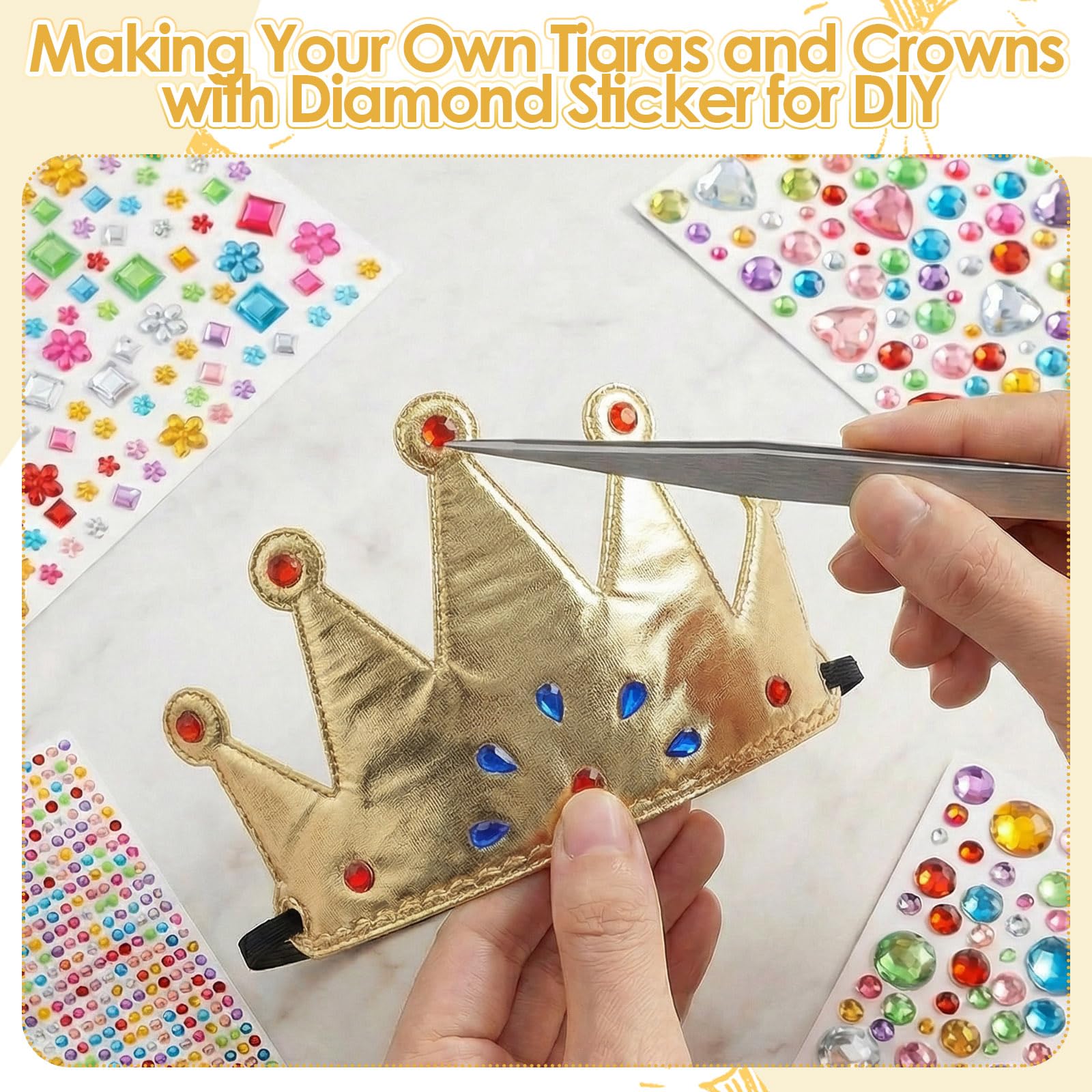 24pcs Foam Princess Tiaras and Crowns Set - Image 3