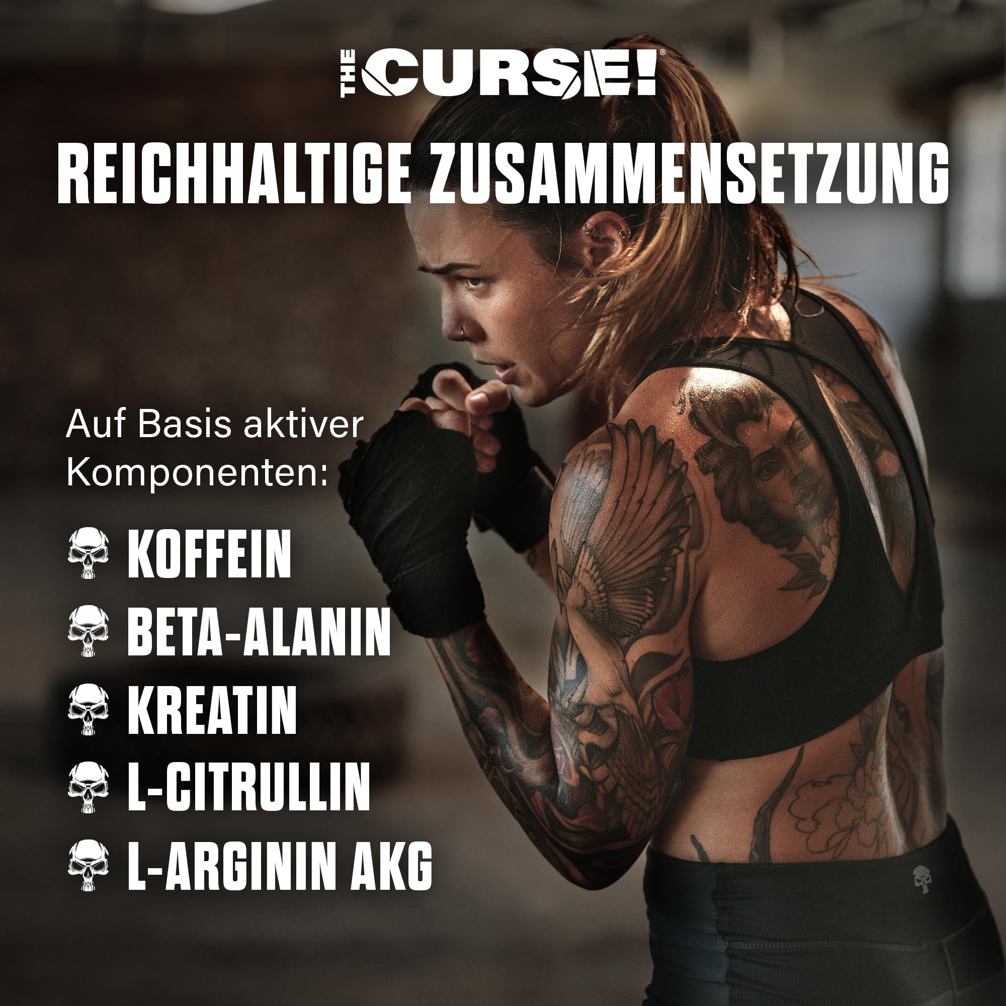 JNX Sports The Curse! Pre-Workout Pulver – Tropensturm, 250 g | Energie, Fokus & Ausdauer-Booster | Beta-Alanin, Kreatin, L-Citrullin, Koffein