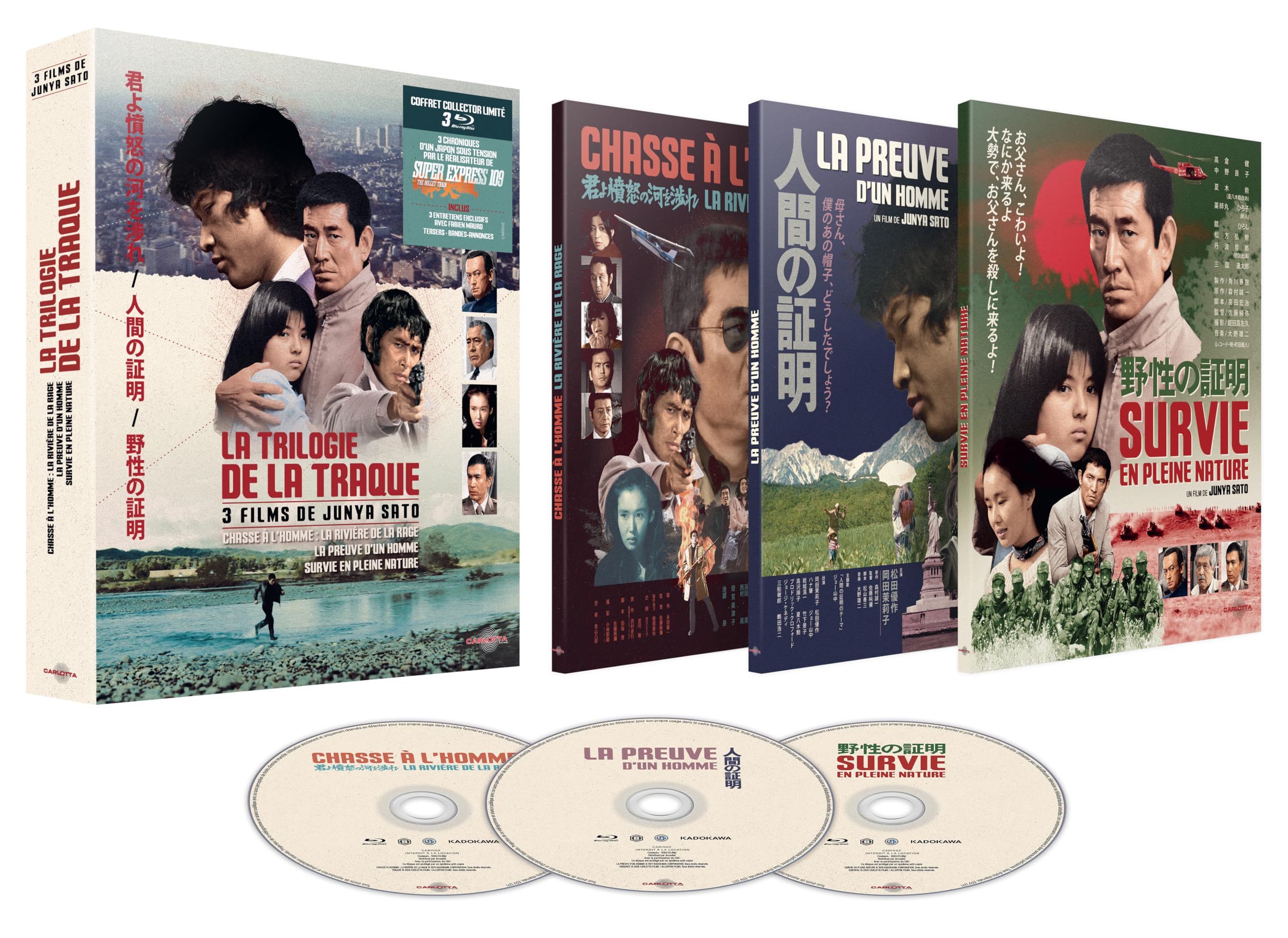 La Trilogie de la traque de Junya Sato- 3 Blu-Ray