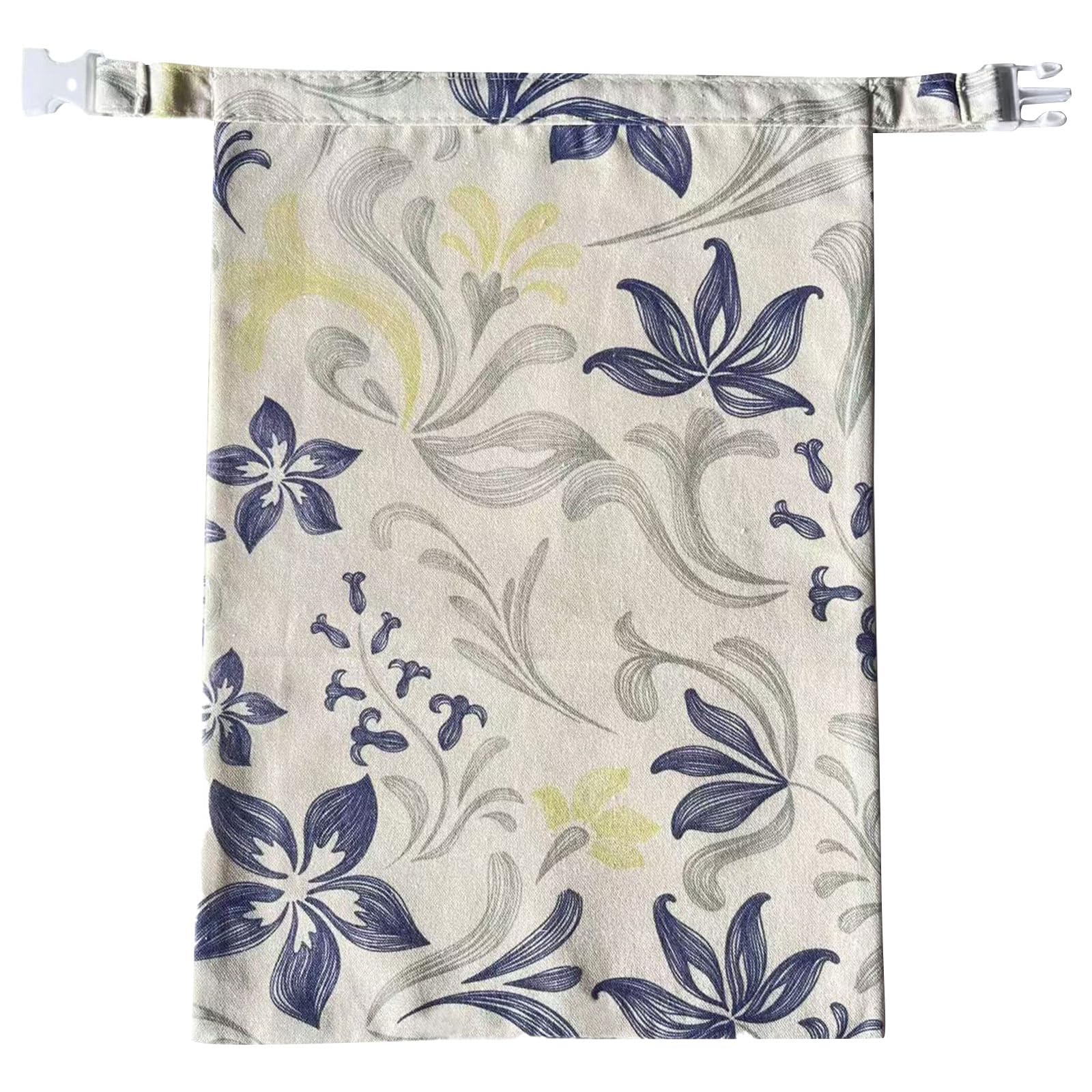 Wiederverwendbare Brottasche XL mit blauem Blumenmuster, 30,5 x 43,2 cm, Bienenwachs-Alternative für Sauerteigbrot, Baumwollleinen, umweltfreundliche Lebensmittelaufbewahrung, hält Brot länger frisch