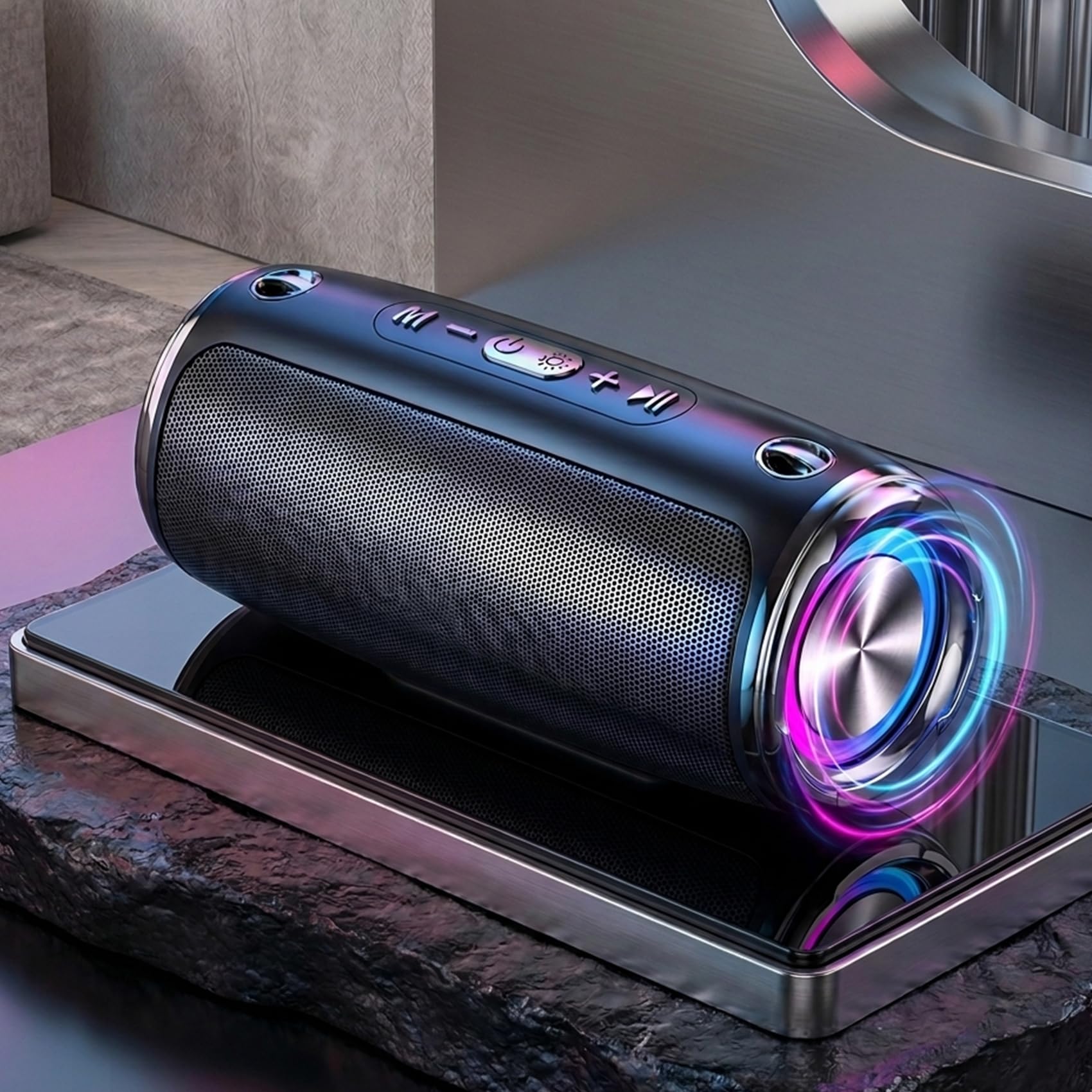 Bluetooth-Lautsprecher – Hi-Fi-Stereo-Soundbar, IPX6 wasserdicht, langlebiges Gehäuse für immersives Heimkinoerlebnis und TV-Kompatibilität, dreifache Audio-Umschaltung