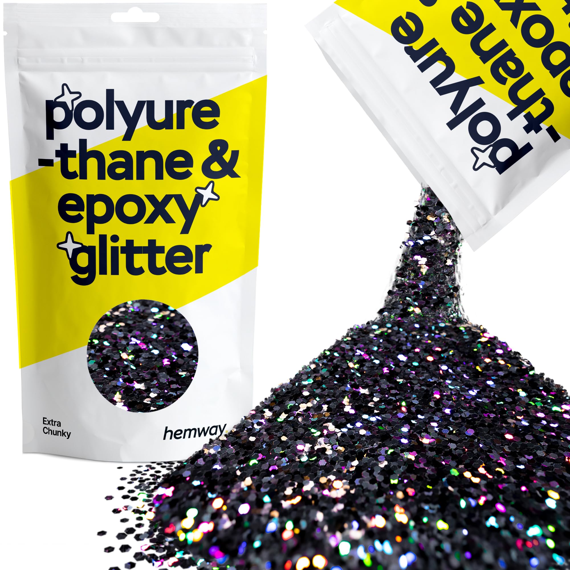 Hemway Resin Glitter Bronze Brown 100g Super Chunky | Polyurethane & Epoxy Glitter for Resin Crafts, Tumblers, Coasters, Floor & Table Art — view 243