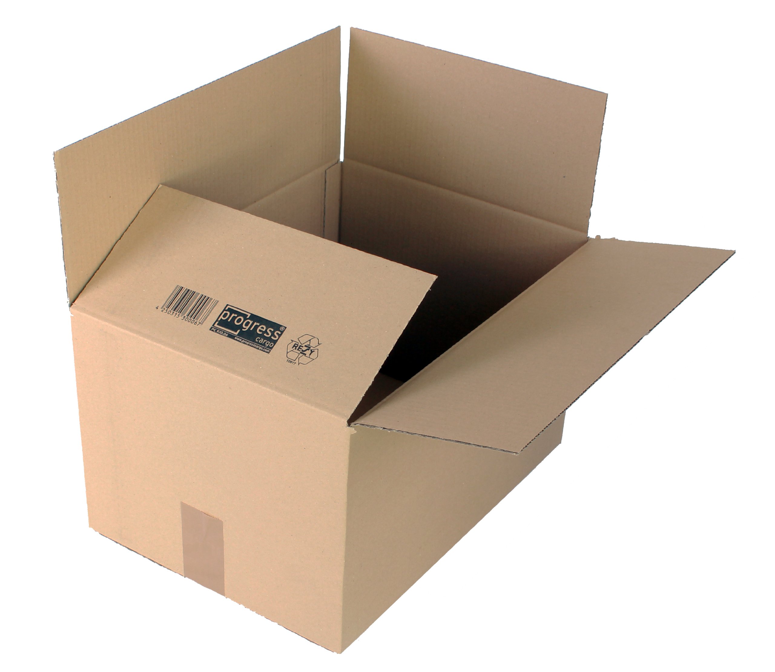 Wellpapp-Faltkarton PC K10.06, 1-wellig, DIN A3+, 427 x 304 x 250 mm, 20-er Pack, braun