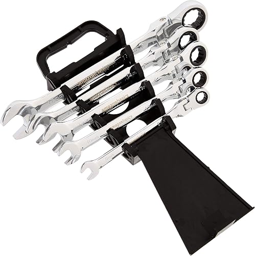 Amazon Basics Flexible Ratcheting Wrench Set - Metric, 5-Piece, 8mm, 10mm, 13mm, 14mm, and 17mm - 2
