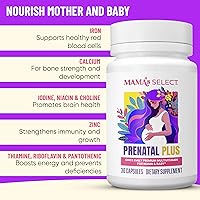 Vista 5 de Mama's Select Prenatal Vitamins for Women – Allergen-Free, MTHFR Friendly, Methylated Folate & B Vitamins, Easy-to-Digest, Supports Fetal