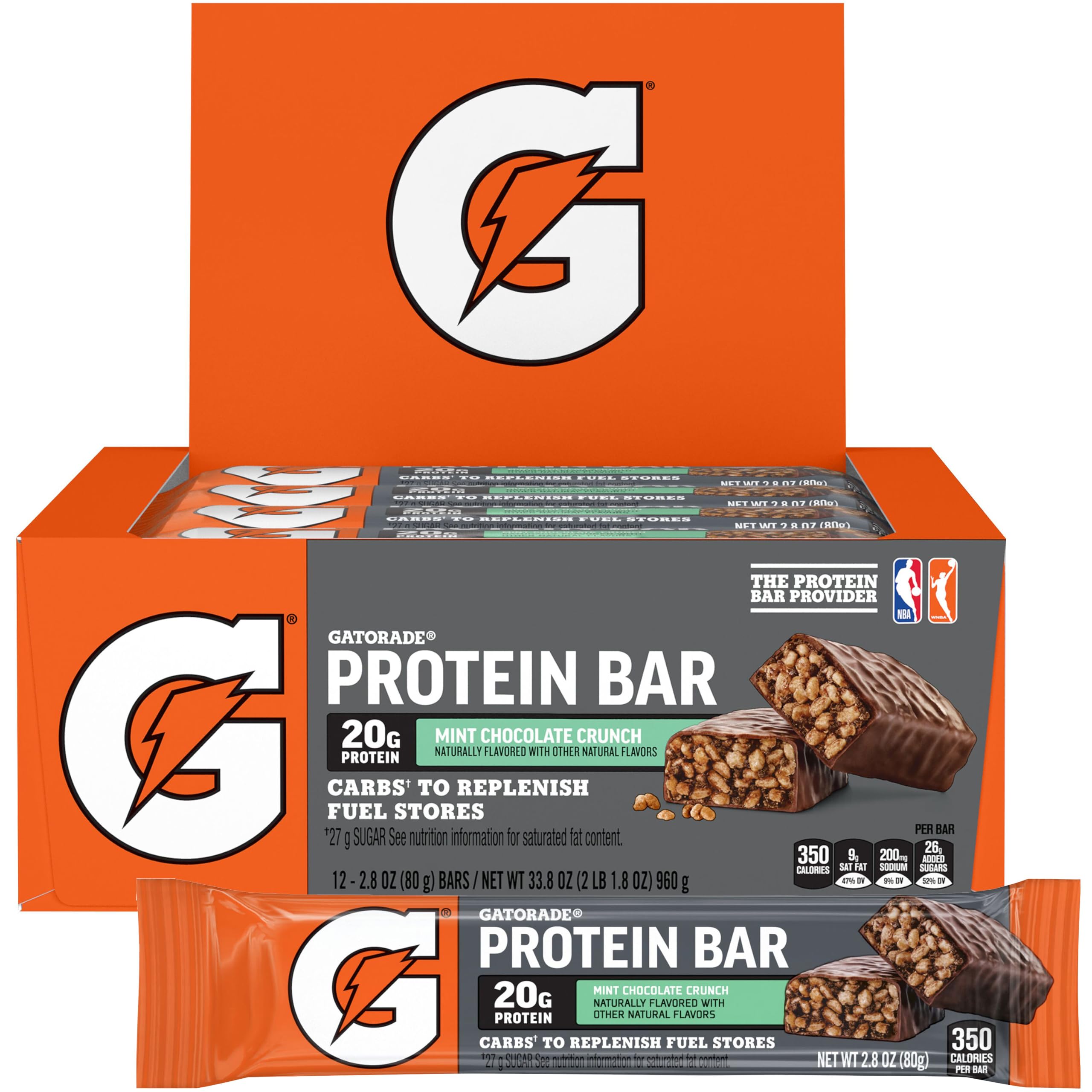 Gatorade Whey Protein Recover Bars, Chocolate Chip, 2.8 ounce bars (12 Count) — Amazon image 8