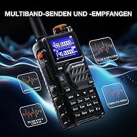 Stație radio portabilă dual-band BAOFENG K5PLUS 10W UHF VHF cu rază lungă de acțiune, bandă de aviație, 2500mAh, USB-C, 999 canale, compatibilă CHIRP 2