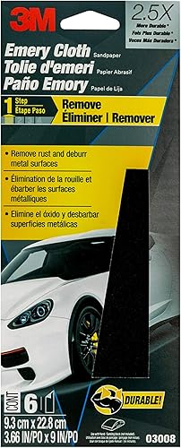 Paño esmeril 3M. Paño esmeril con tamaños de grano clasificados 3-2/3 x 9 pulgadas, 0, 1, 0