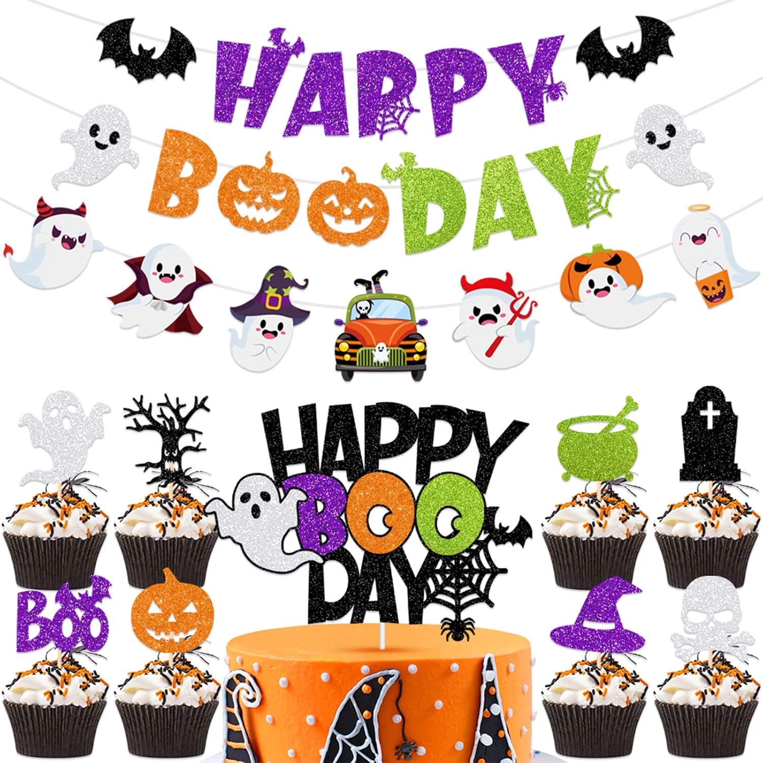 Halloween Topper 48 Stücke Cupcake Aufsatz & Z Produktbild-Vorschau 5