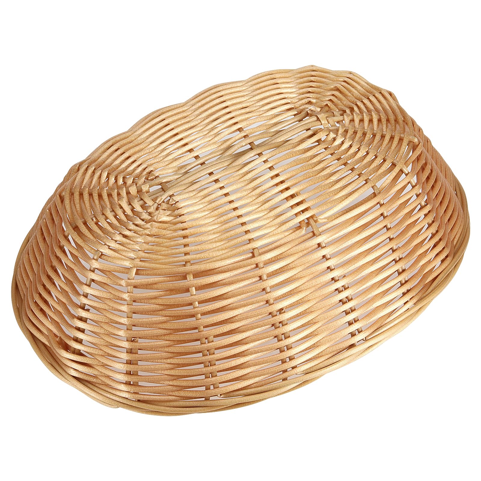 FUNSUEI Lot de 18 corbeilles à pain ovales en plastique - 23 x 15 x 6,5 cm - Corbeille à pain tressée ovale