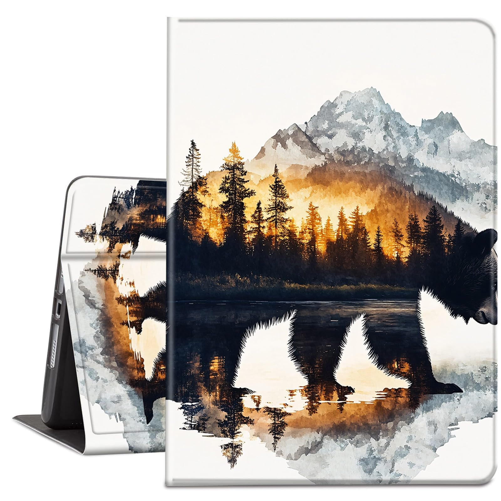 Custodia per Kindle Paperwhite di 12a generazione da 7 pollici e Kindle ColorSoft Signature Edition, custodia protettiva in pelle PU con auto sleep/wake per Kindle Paperwhite 2024 - Bear