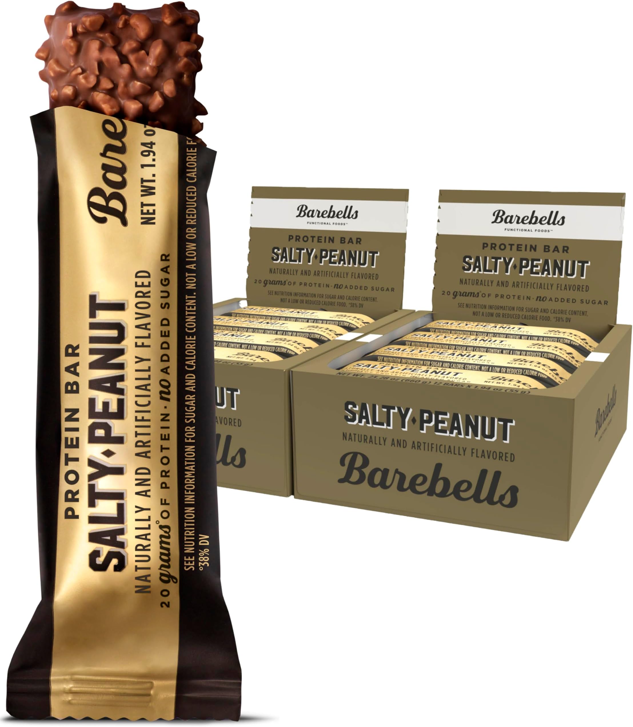 Amazon.com : Barebells Protein Bars Salty Peanut - 12 Count, Pack of 2 ...