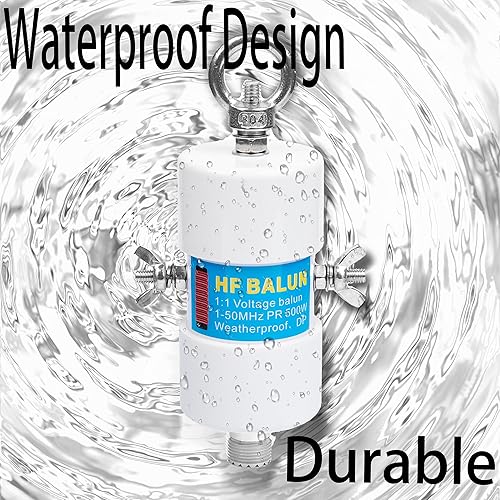 Miniatura 4 de Femei 1-50MHz 500Watt HF Balun DIY Antena impermeable Balun 11 Voltaje Balun con UHF Hembra (SO-239) Conector